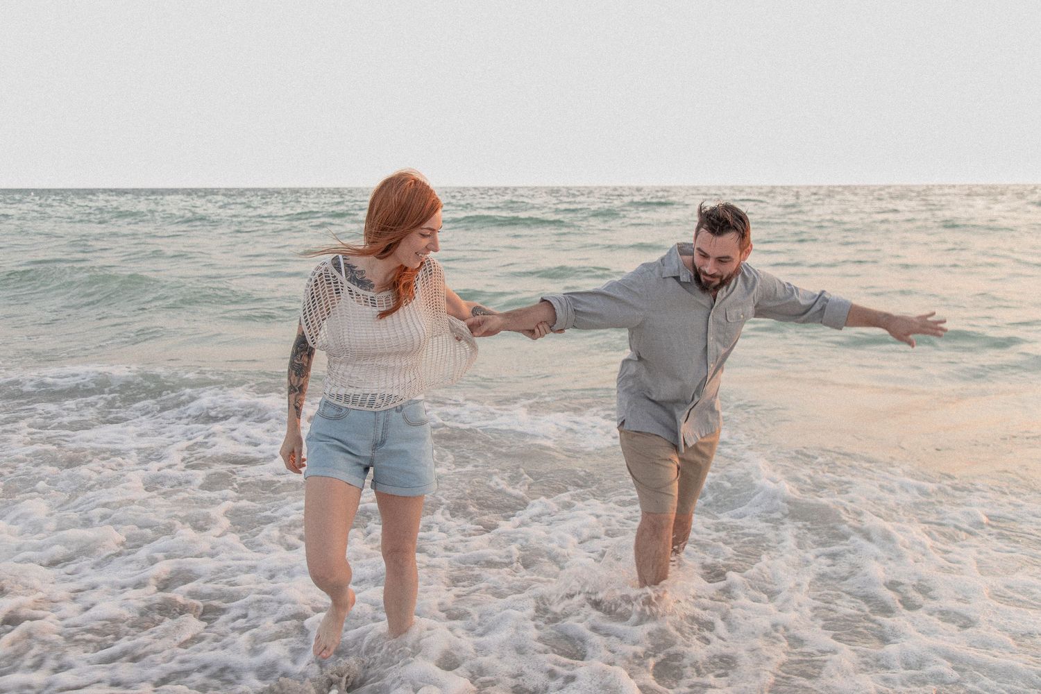 Clearwater Florida Engagement Photographer - Sand Key Park Engagement Photos - Adeva Rae Photography - Beach Couples Photos