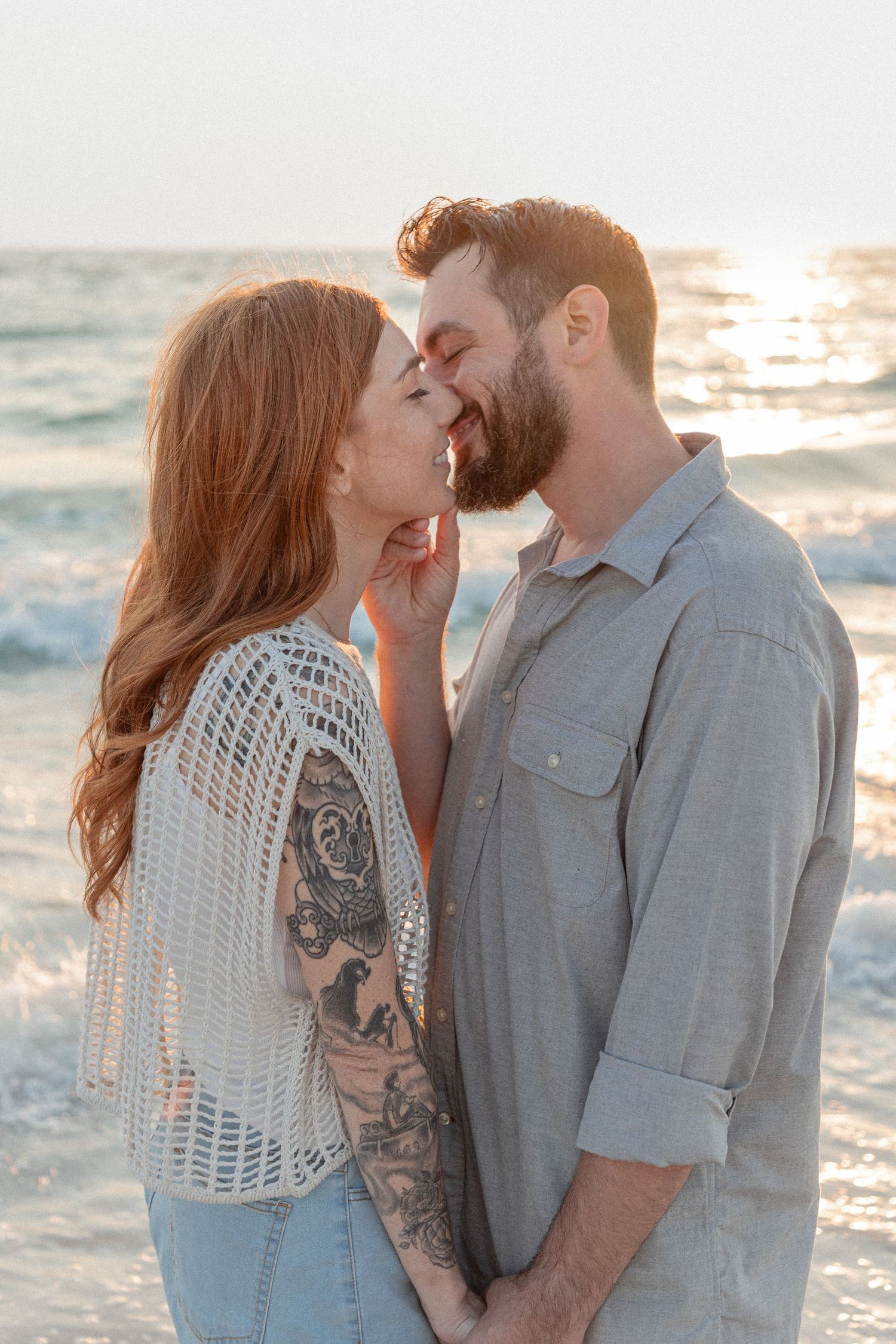 Clearwater Florida Engagement Photographer - Sand Key Park Engagement Photos - Adeva Rae Photography - Beach Couples Photos