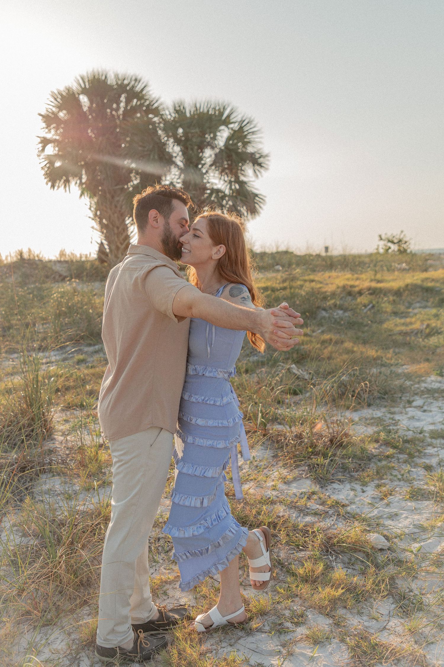 Clearwater Florida Engagement Photographer - Sand Key Park Engagement Photos - Adeva Rae Photography - Beach Couples Photos