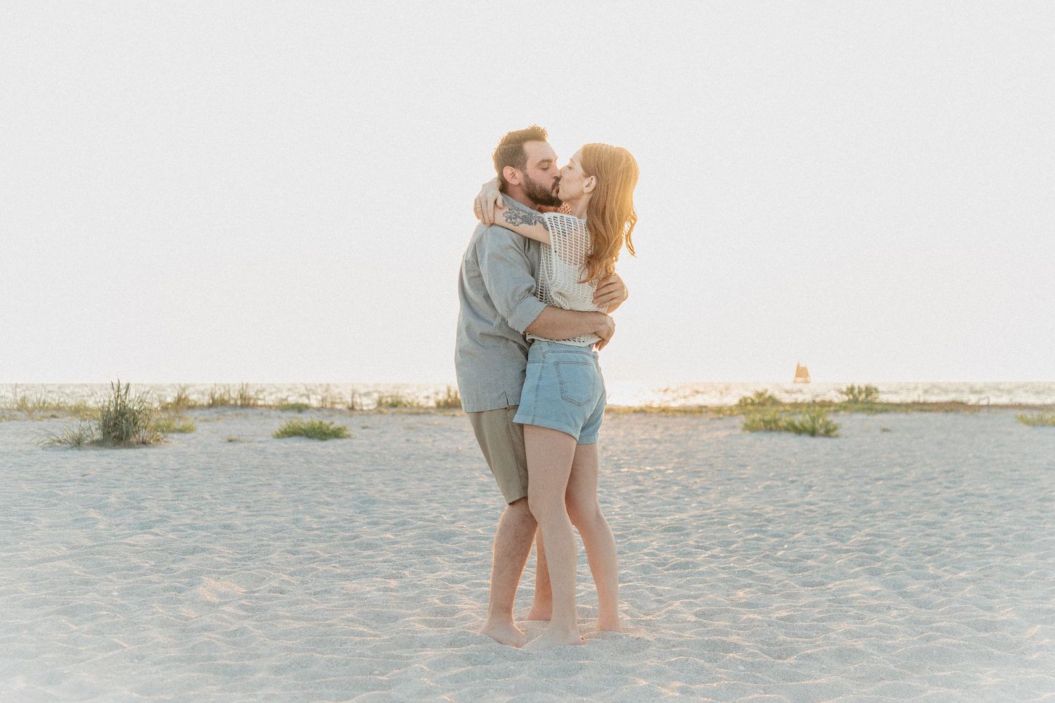 Clearwater Florida Engagement Photographer - Sand Key Park Engagement Photos - Adeva Rae Photography - Beach Couples Photos