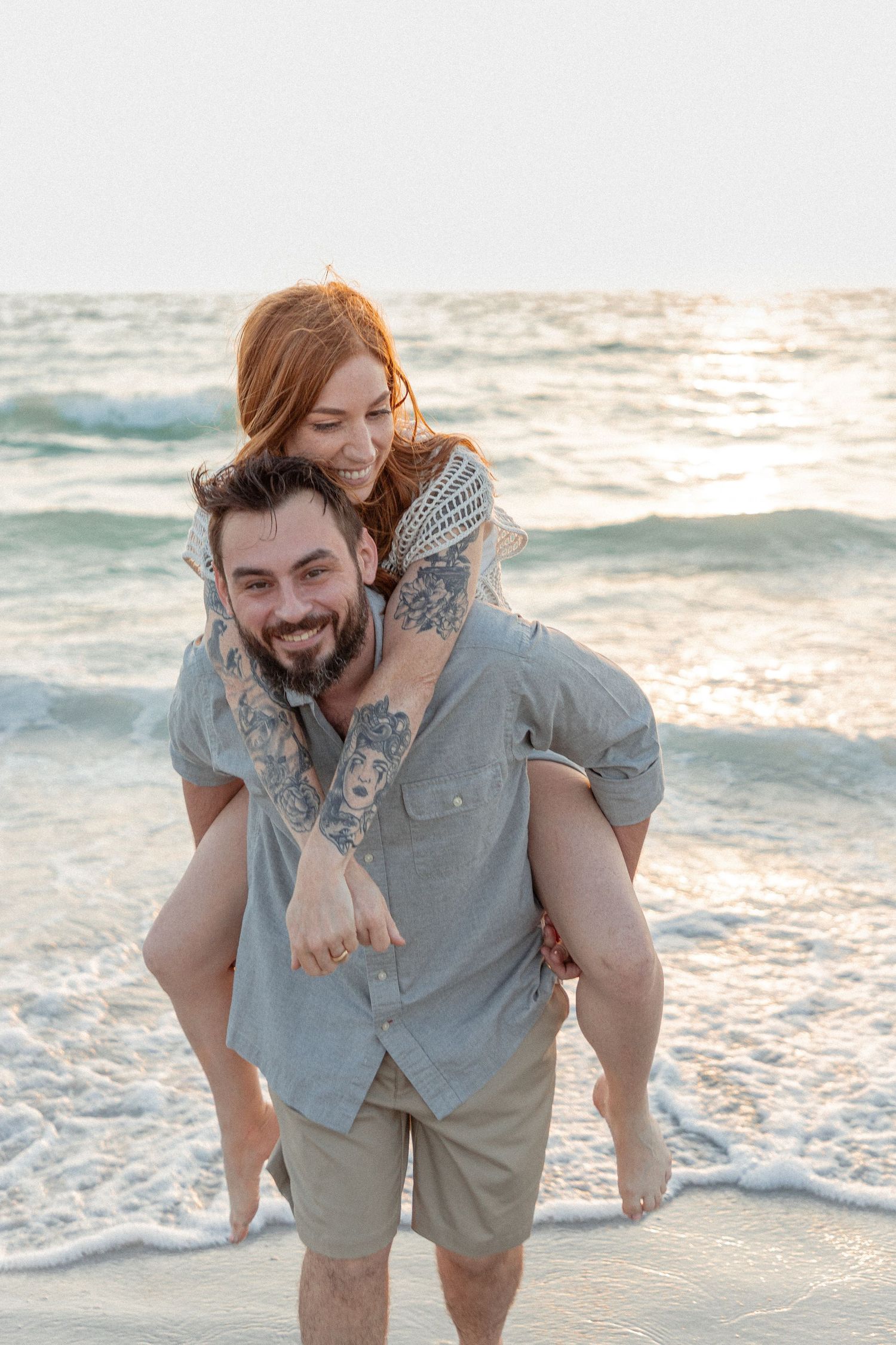 Clearwater Florida Engagement Photographer - Sand Key Park Engagement Photos - Adeva Rae Photography - Beach Couples Photos