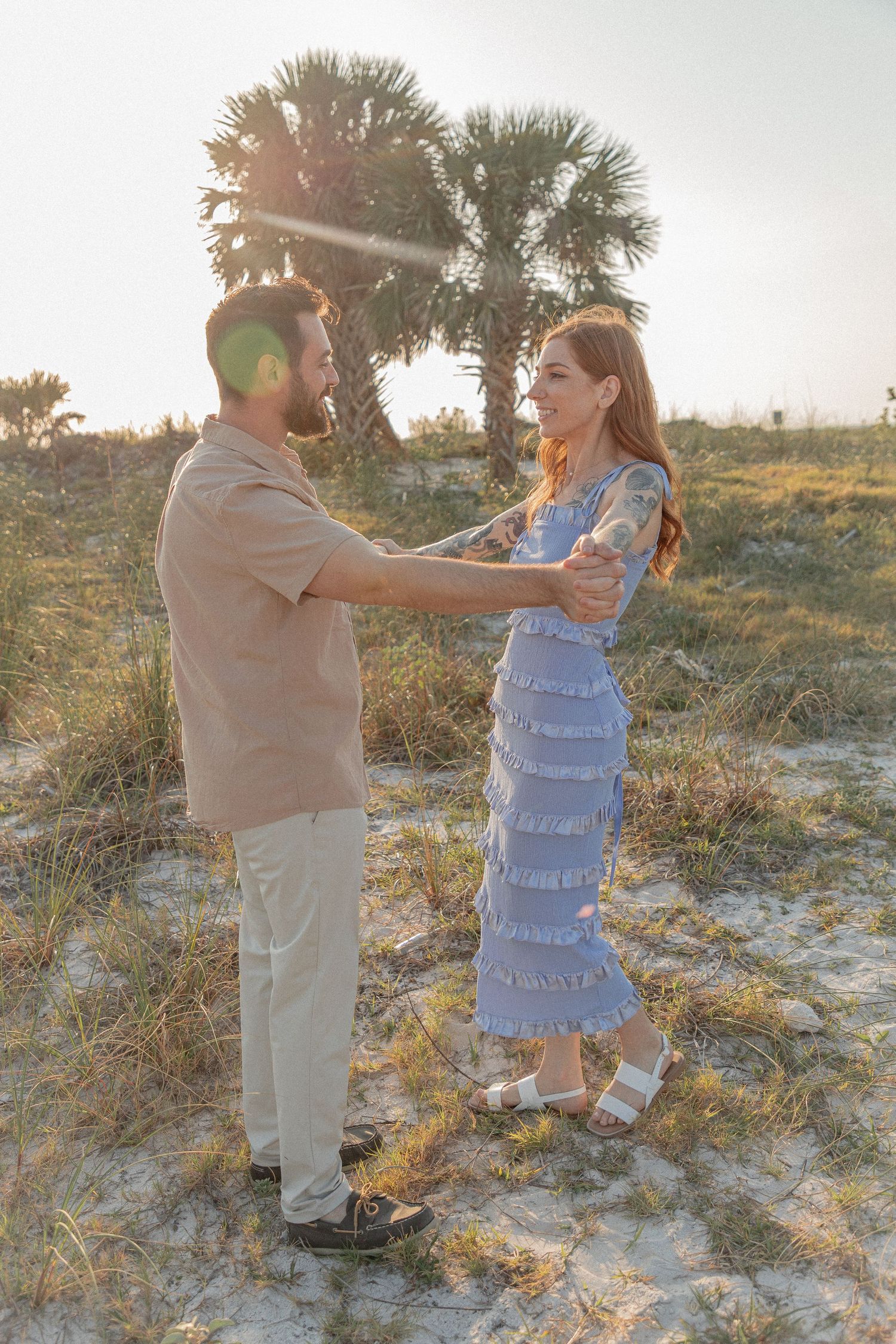 Clearwater Florida Engagement Photographer - Sand Key Park Engagement Photos - Adeva Rae Photography - Beach Couples Photos