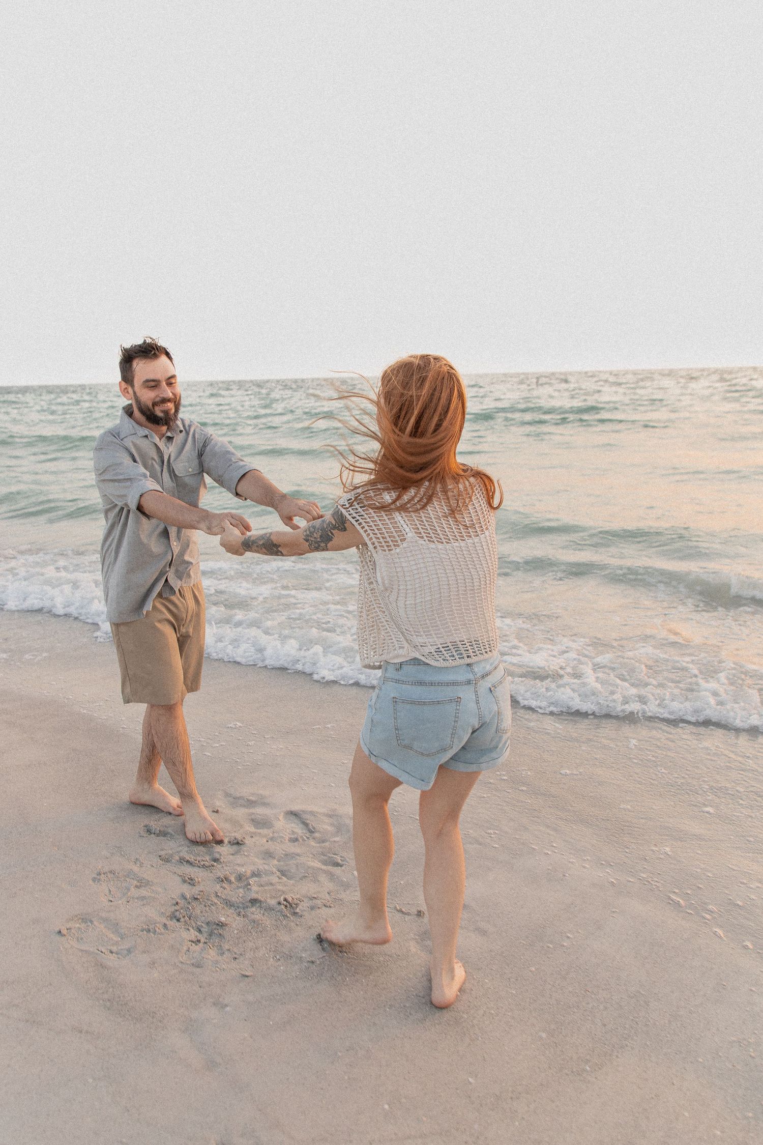 Clearwater Florida Engagement Photographer - Sand Key Park Engagement Photos - Adeva Rae Photography - Beach Couples Photos
