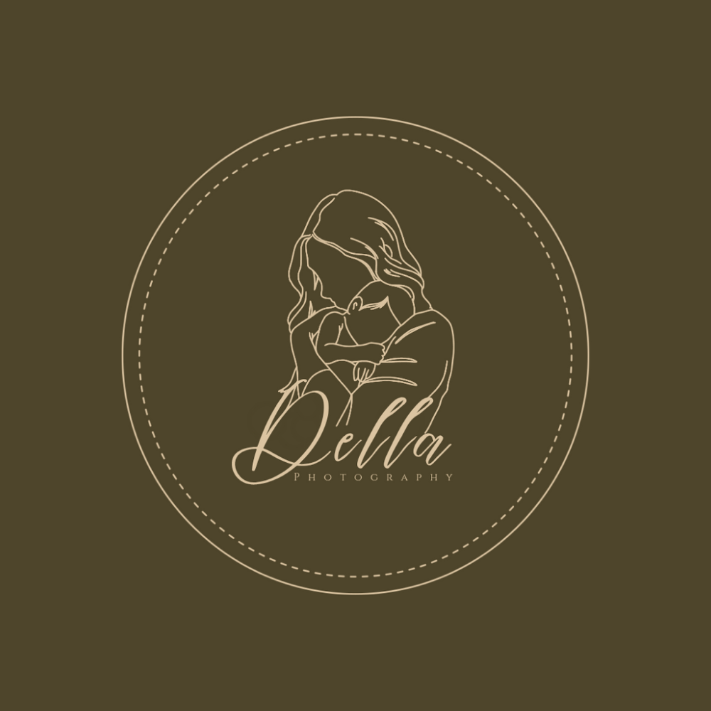 Minimalist modern logo designs in beige line art featuring beauty and spa themes on olive green background.