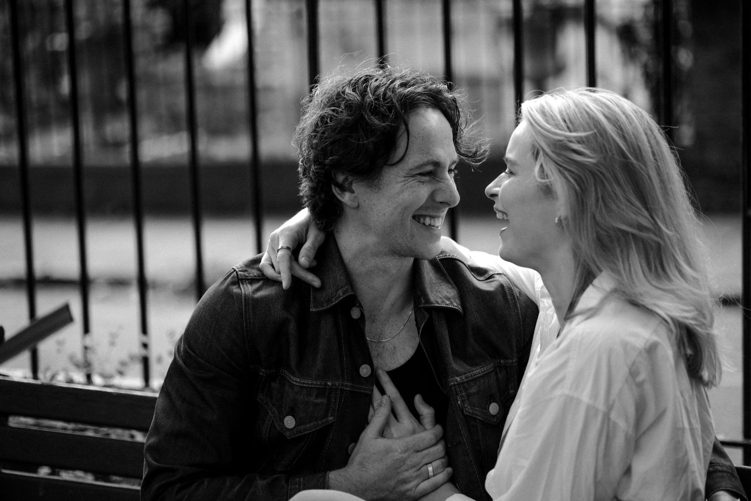 couple laughing