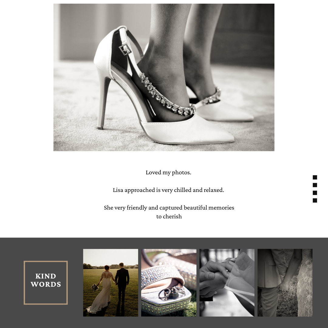 Close-up black and white photograph of elegant bridal shoes with decorative details.