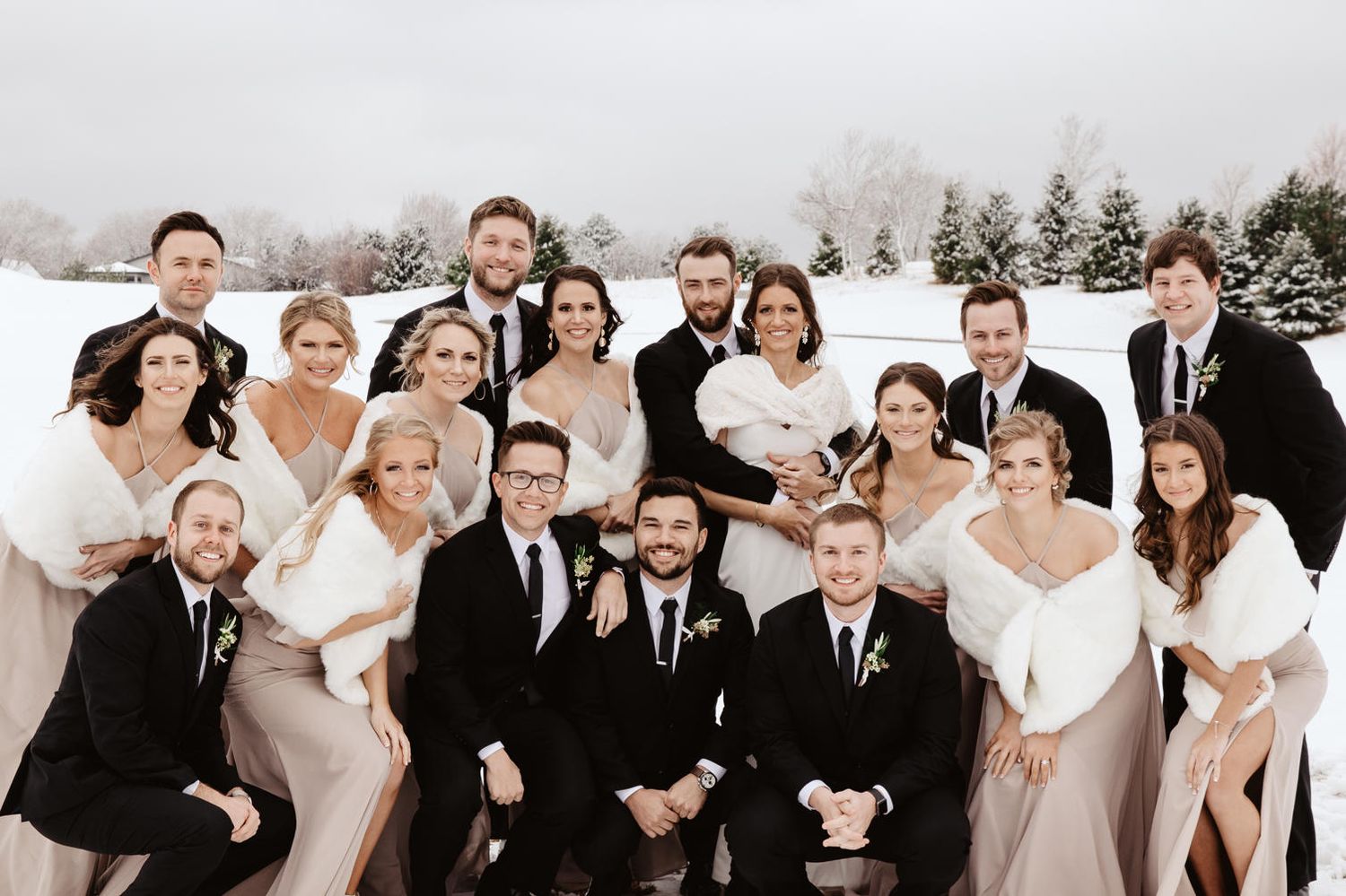 wilderness ridge wedding lincoln ne, winter wedding reception lincoln nebraska, lincoln ne wedding photographers, bridal party
