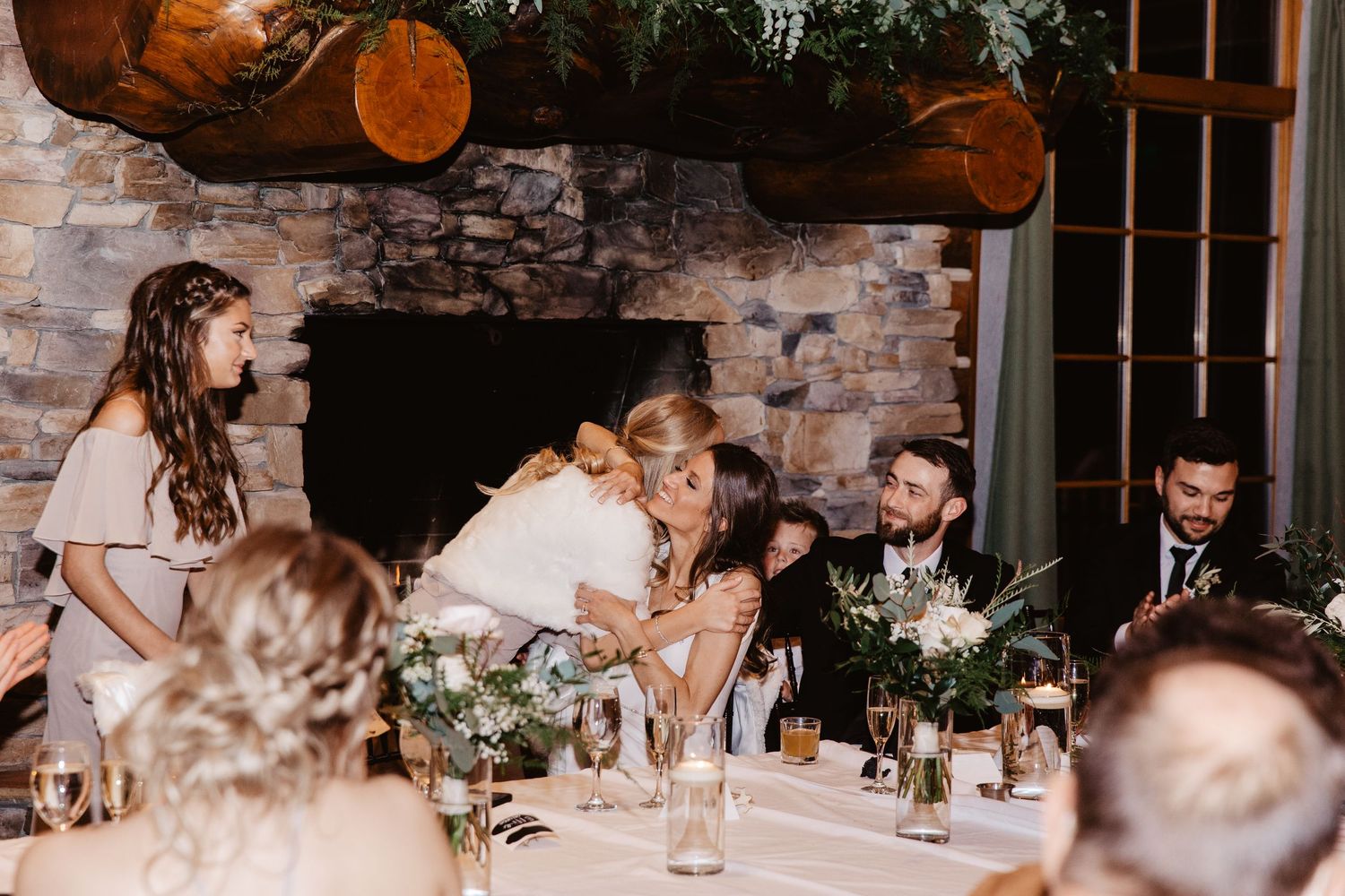 wedding at the lodge at wilderness ridge, winter wedding reception
