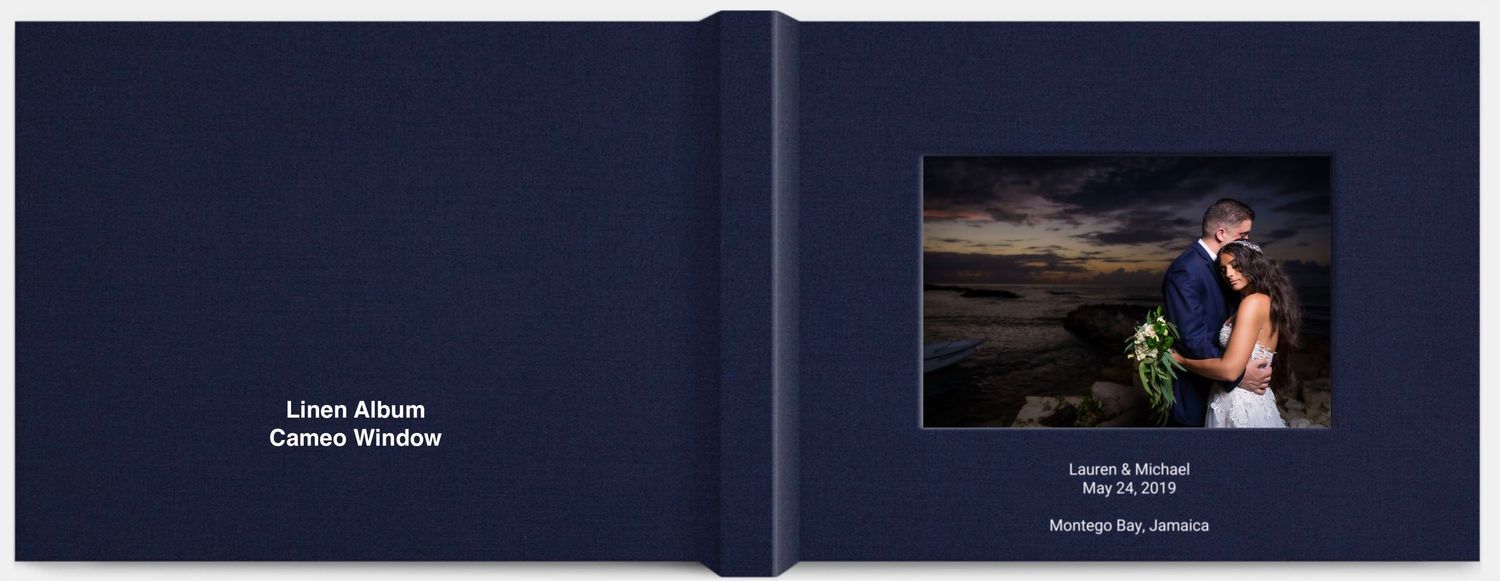 Navy blue paper business folder mockup with gold foil details displayed across multiple views and angles.