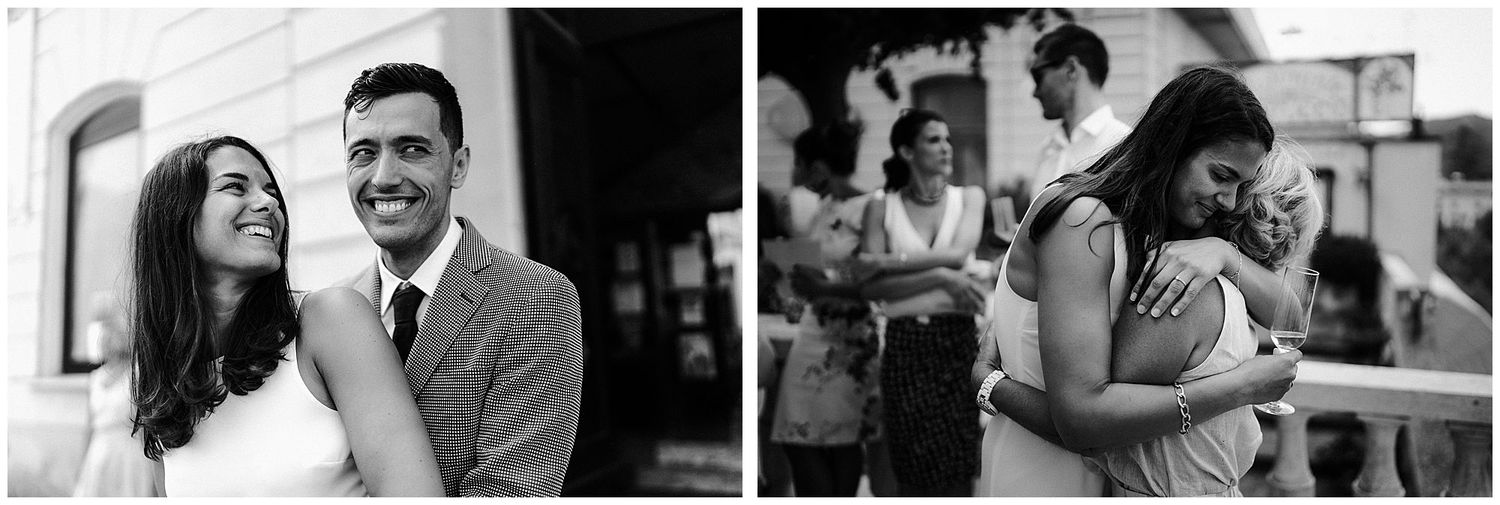 A black and white photo collage shows couples sharing intimate embraces and candid moments together outdoors.