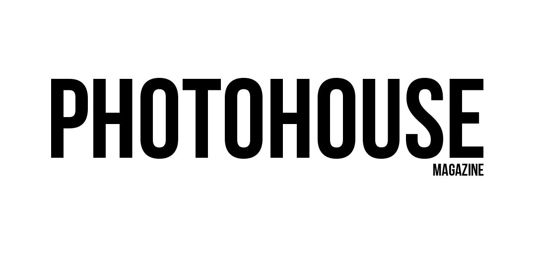 Modern black text logo design for Photohouse Magazine against white background.