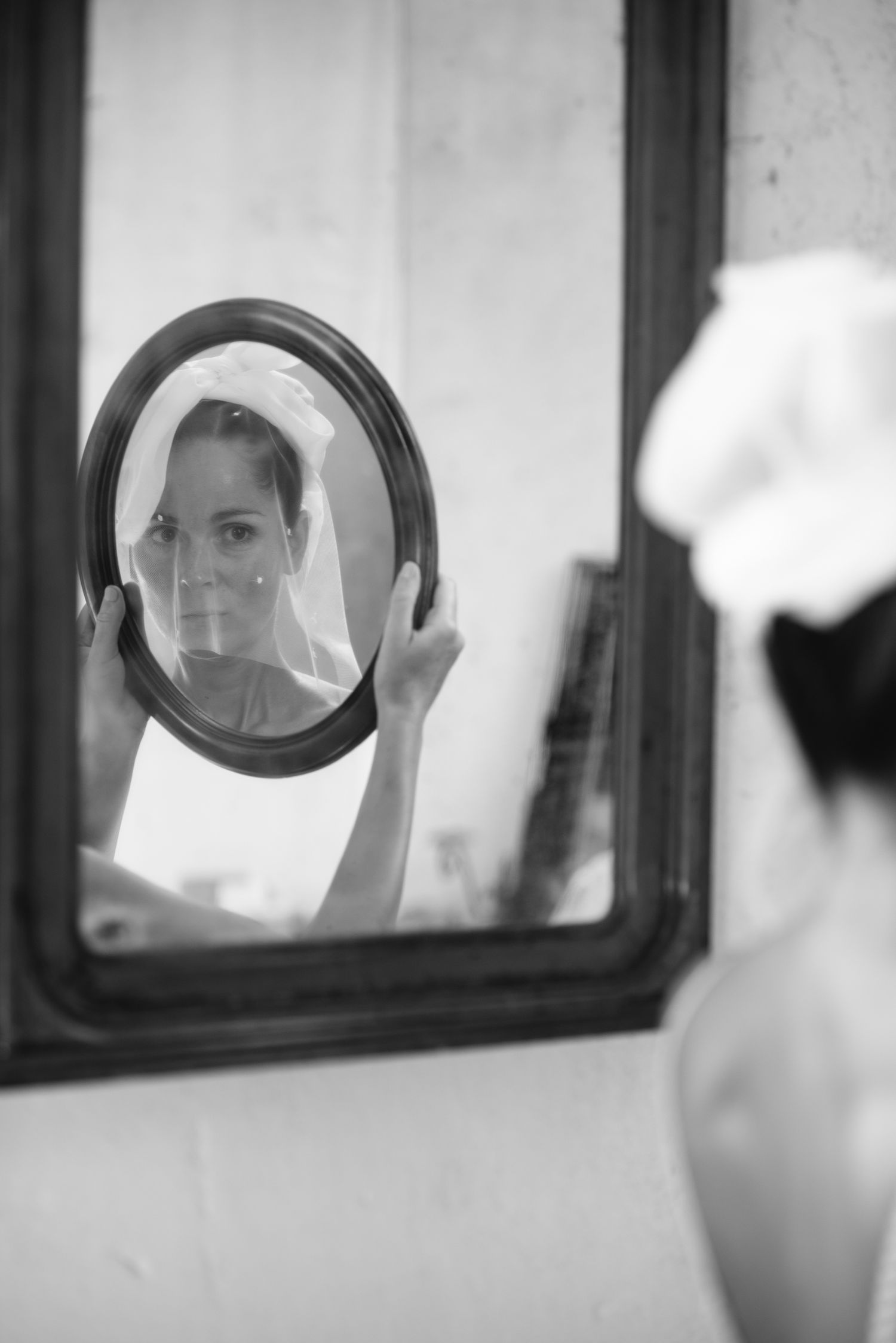 Bride getting ready
