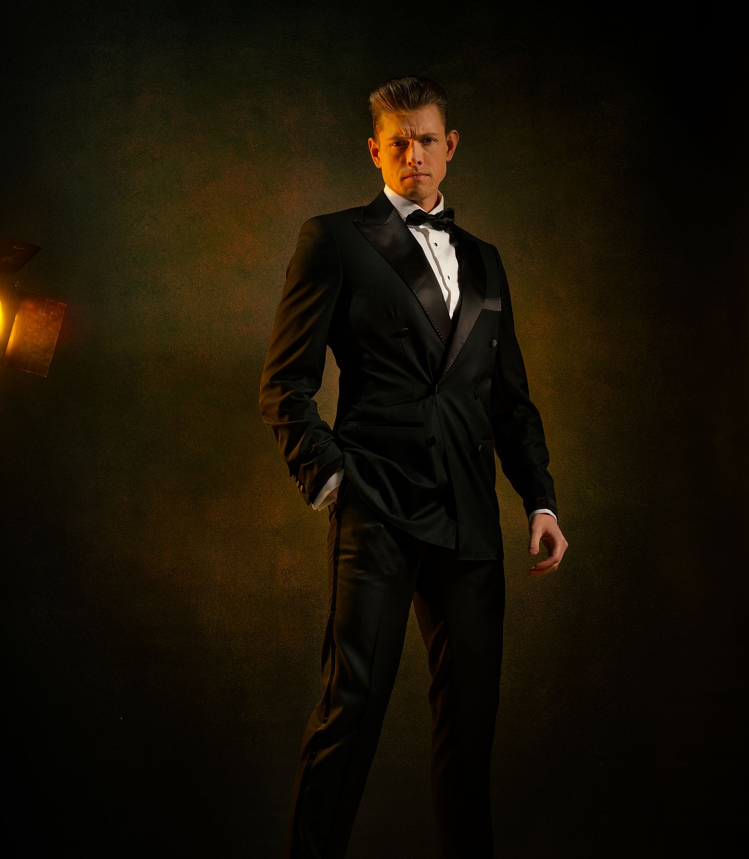 Fine Art portrait of a man in tux in Denver, Colorado.