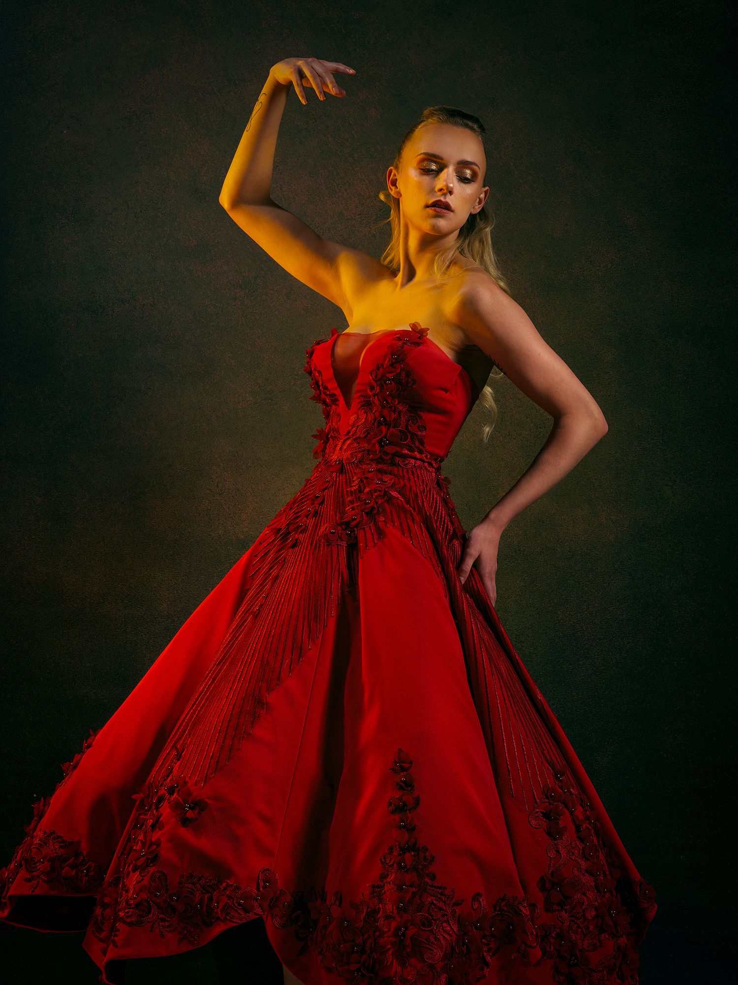 Fashion style portrait shot on location in Denver with a fine art approach