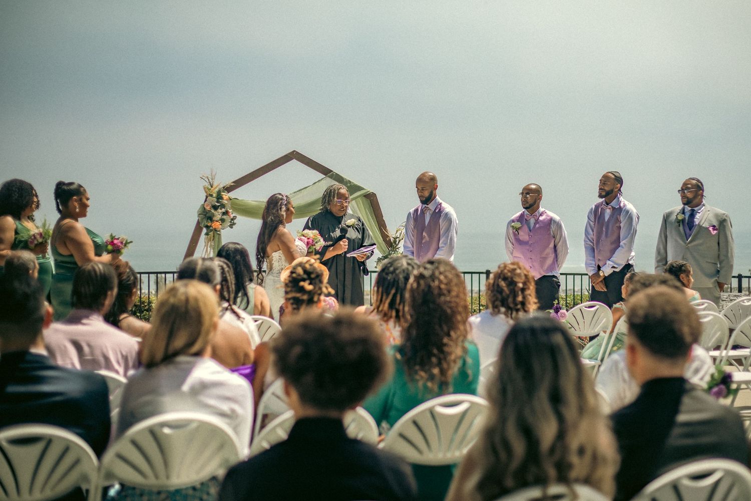 Beach wedding ceremony in Dana Point California