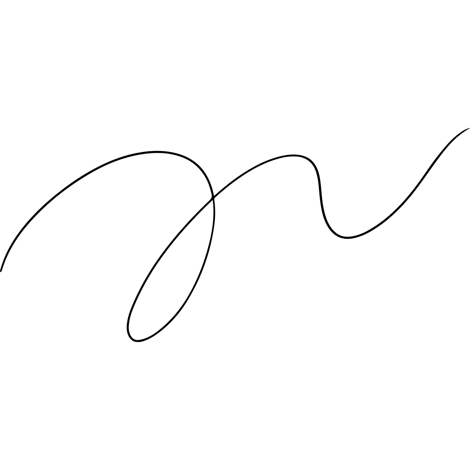 A black hand drawn elegant line for detail