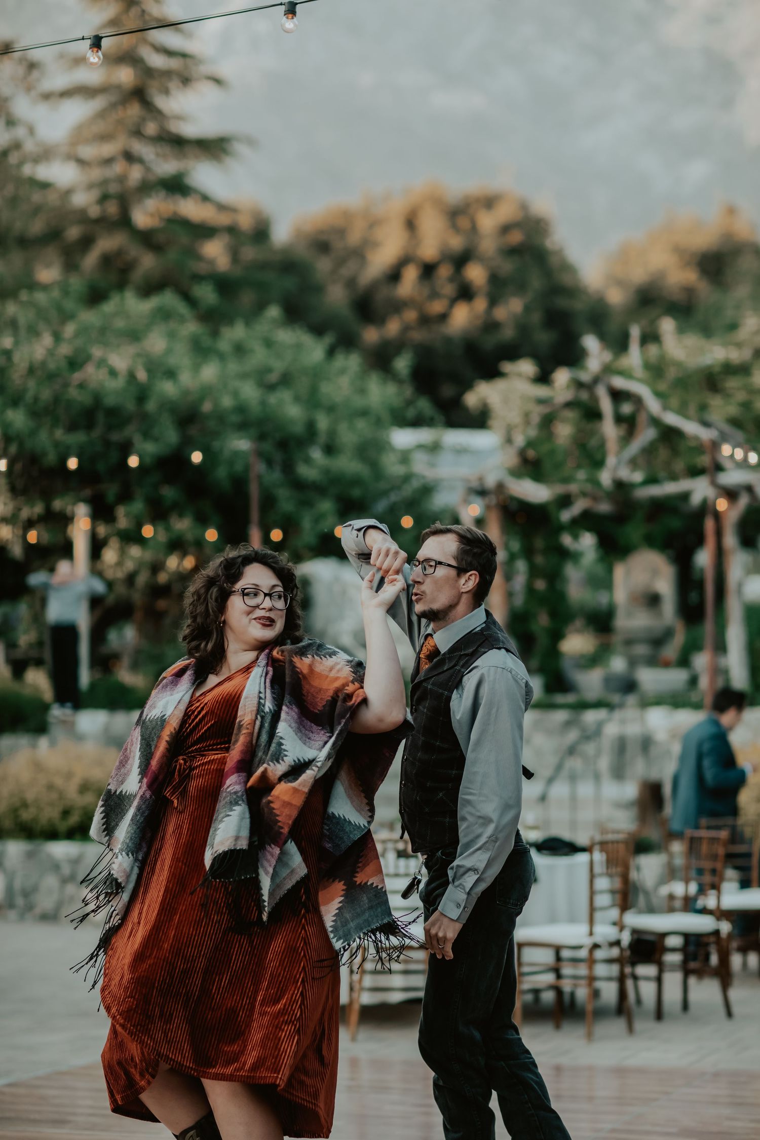 Guests dancing out on the dance floor