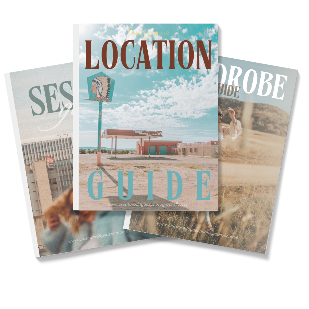 Photography session guides for wardrobe, location and photoshoot