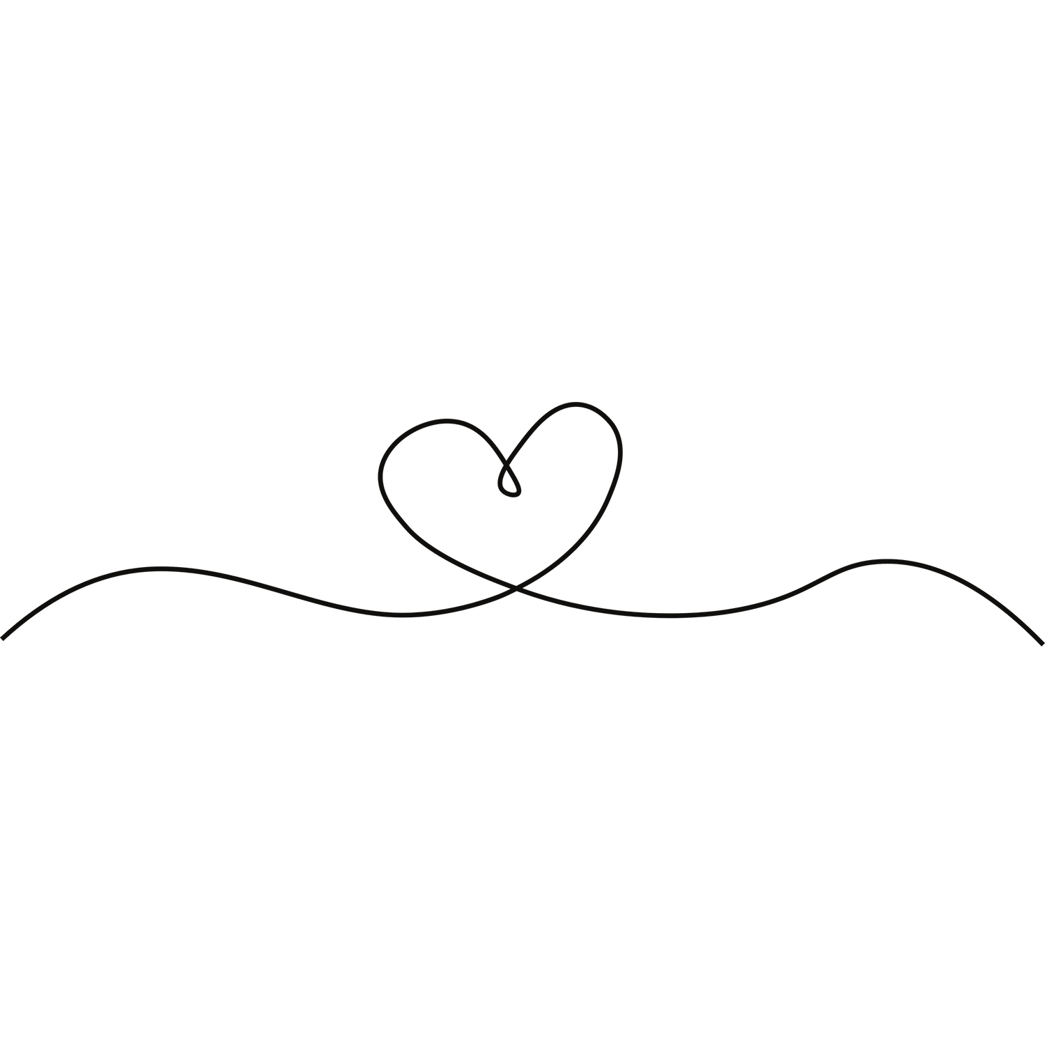 hand drawn heart elegant scribble