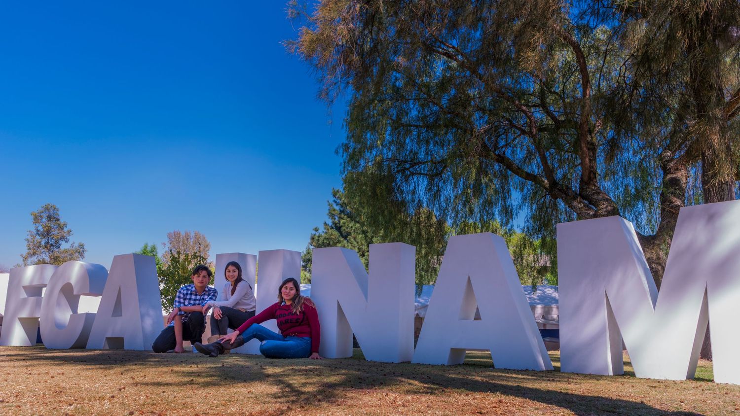 Large white letters spelling
