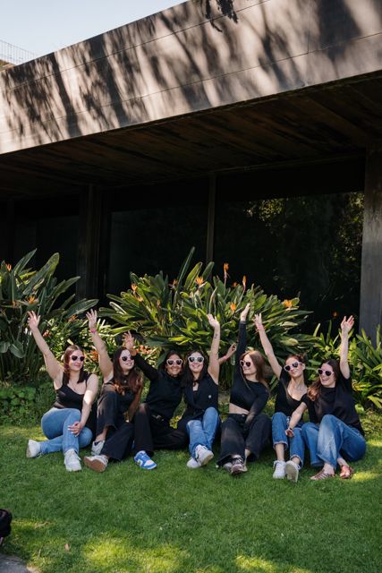 Wandersoul Stories Bachelorette Party Photos - bride with friends at the yard