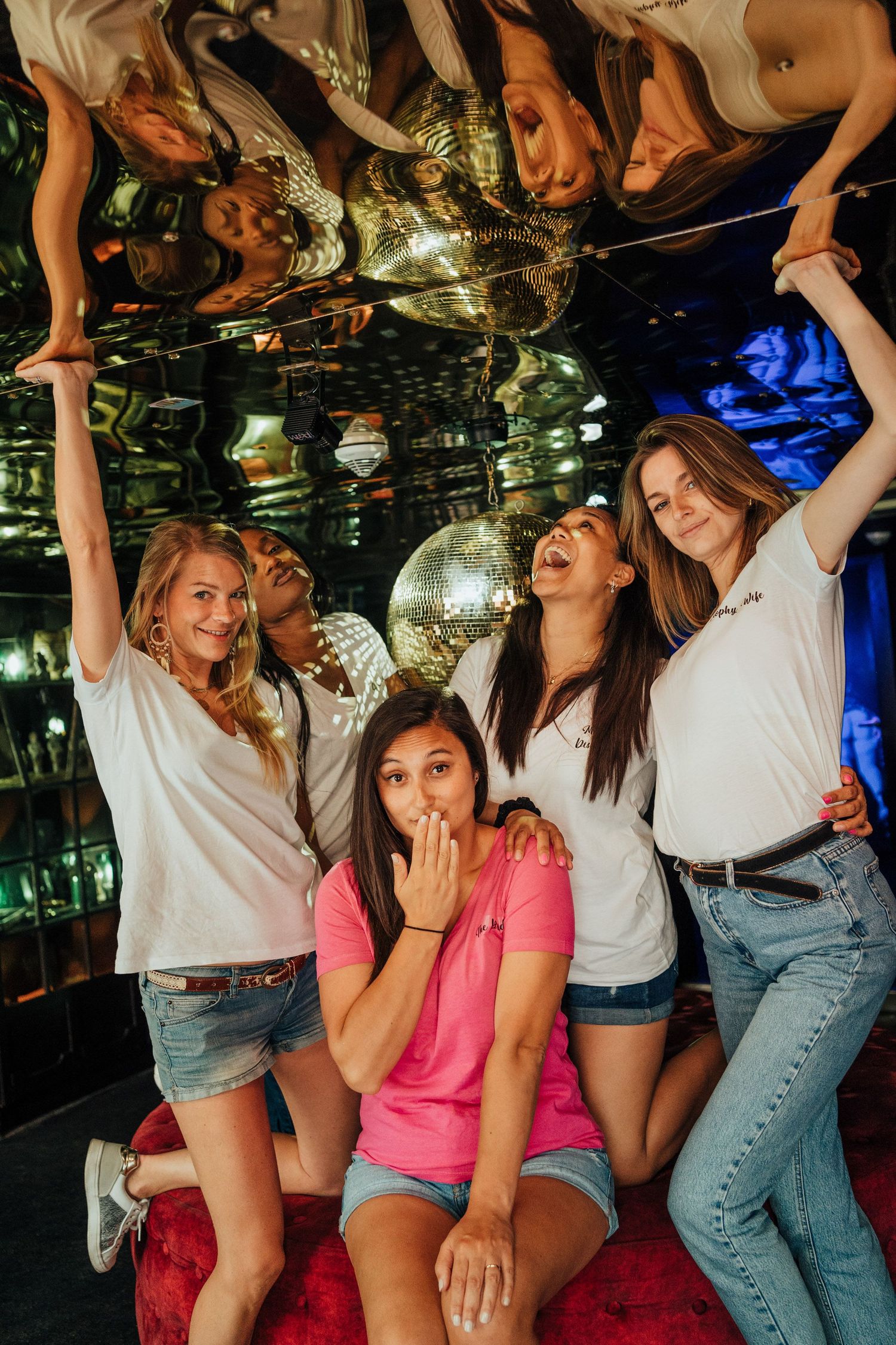 Wandersoul Stories Bachelorette Party Photos - bride with friends in disco