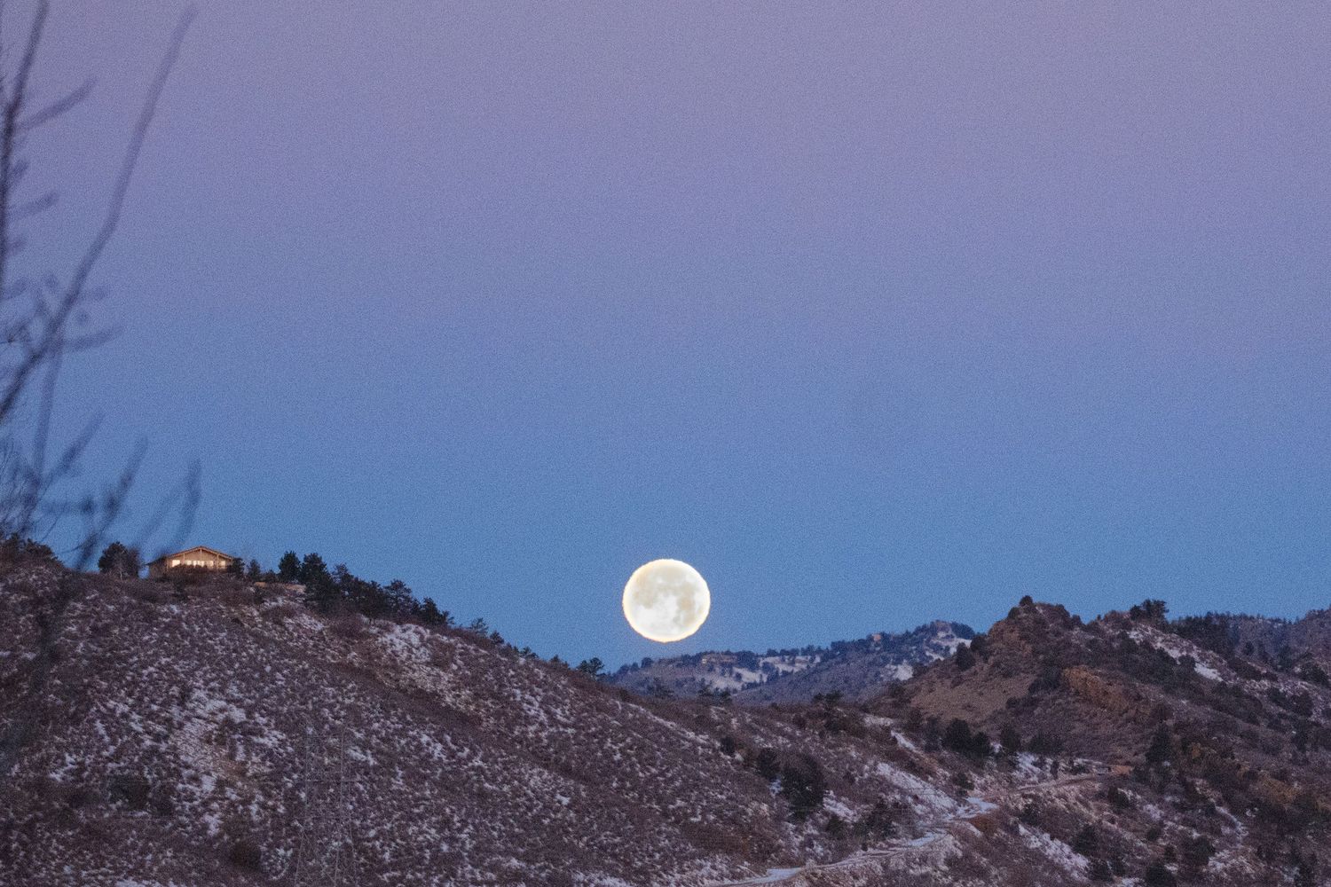 Denver photographer project 365 - sunrise moonset