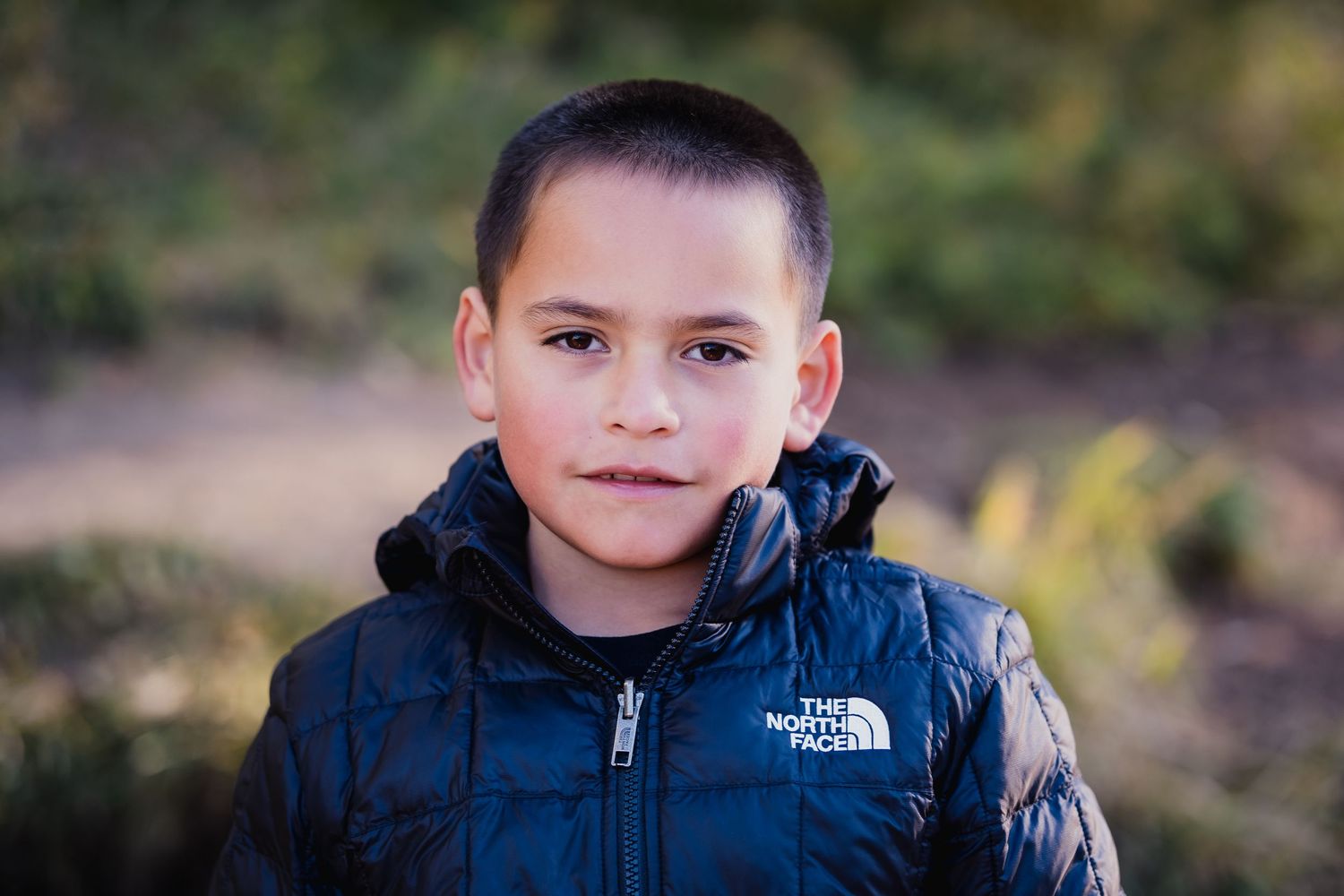Serious portrait of young boy.
