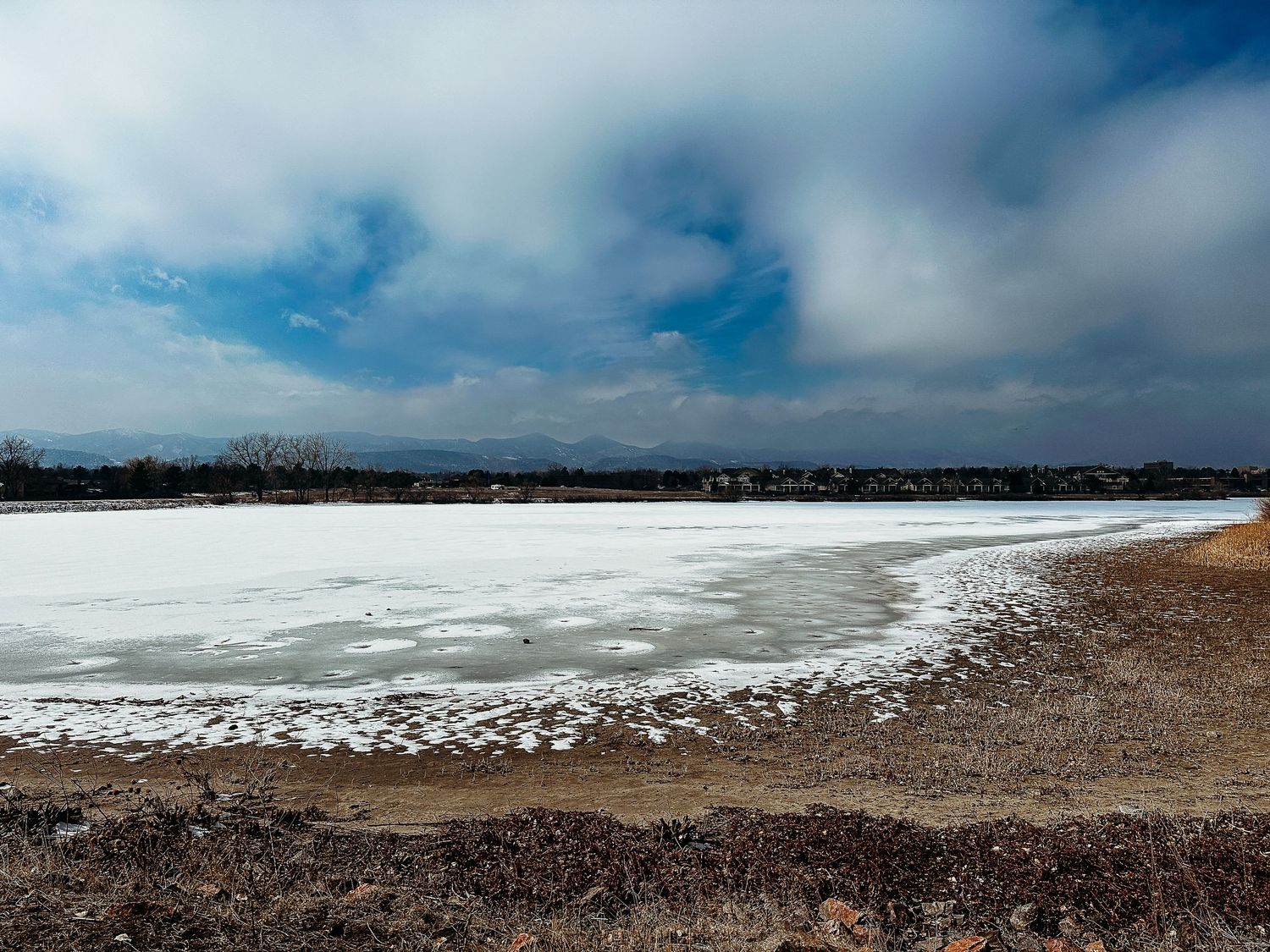Denver photographer project 365 - iced over lake and Johnson Reservoir in Littleton, CO