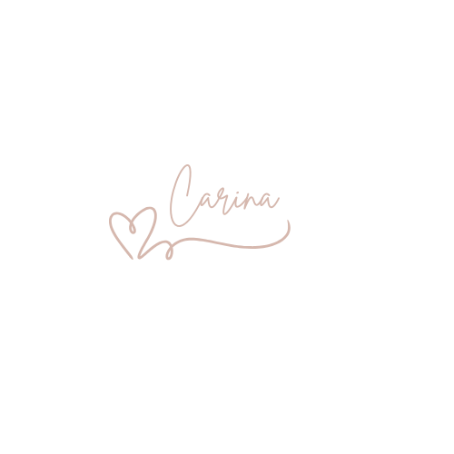 Handwritten text saying 'Camino' in rose gold script with a heart design on black background.