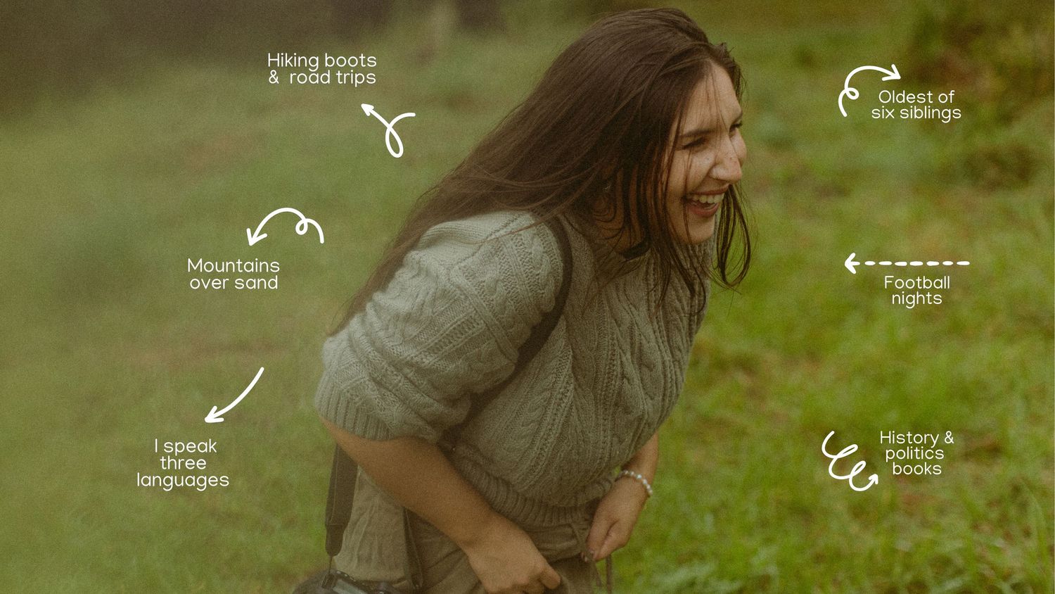 Figure illustrates circular breathing patterns and airflow directions with arrows overlaid on heather-colored knit sweater.