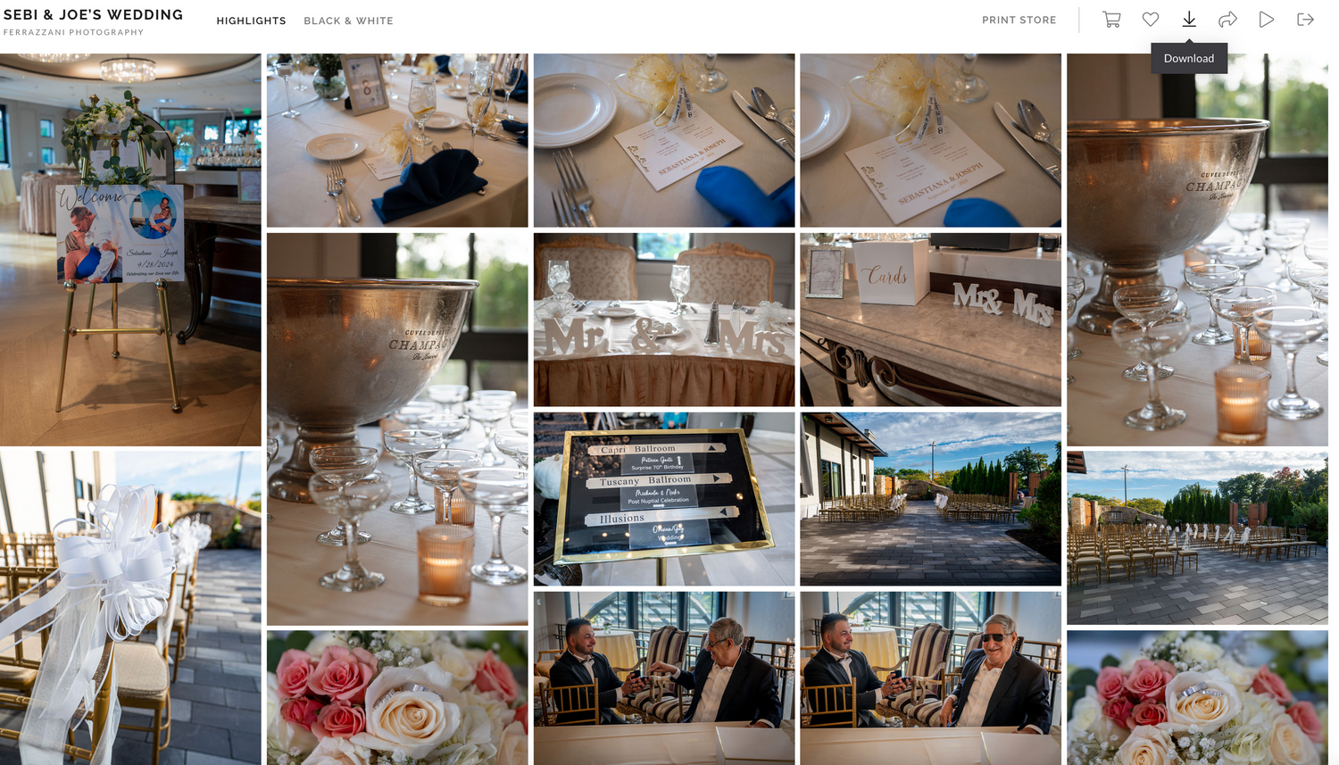 Reception area set with elegant glassware and white linens in a modern restaurant space with natural lighting.