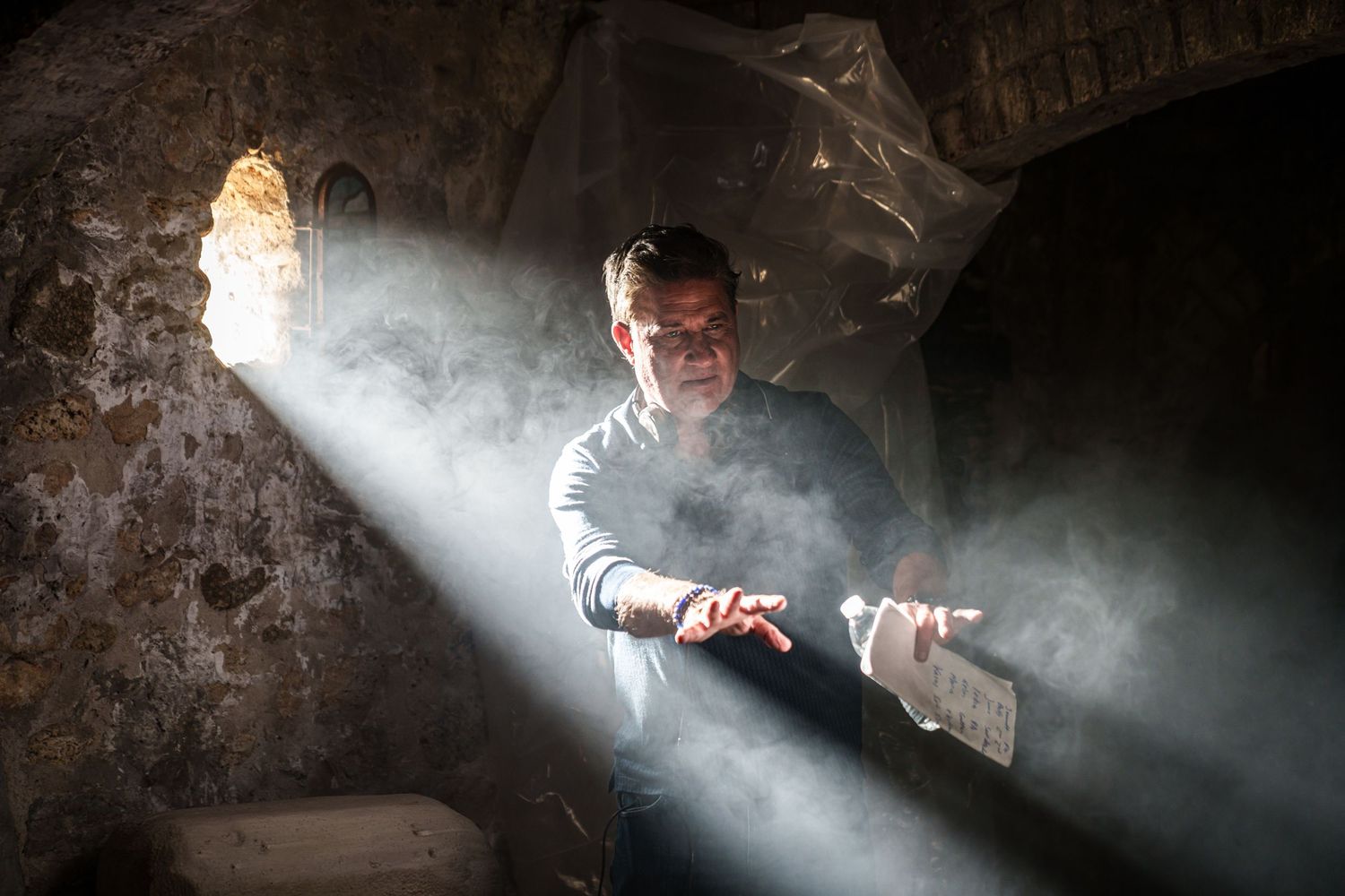 In-action shot of Director Johnny Martin, photographed by Stills Photographer Lindy Lin on the set of the Off the Grid movie