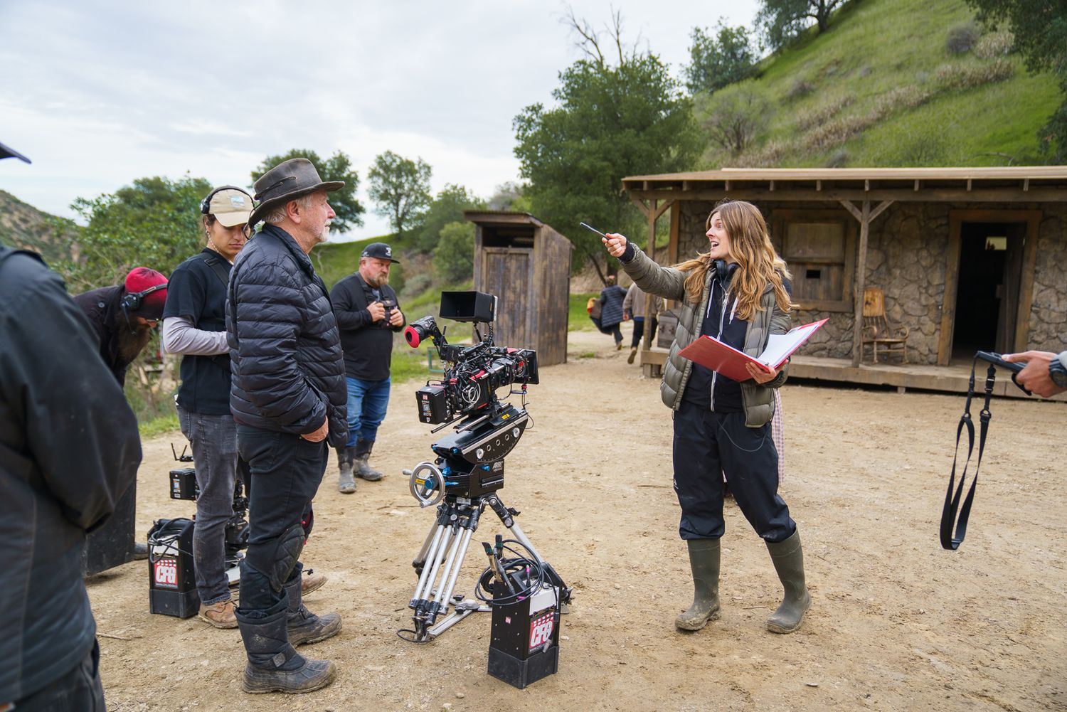 Director Audrey Cummings and Cinematographer Andrej Sekula, shot on set by Lindy Lin (Movie: Place of Bones)