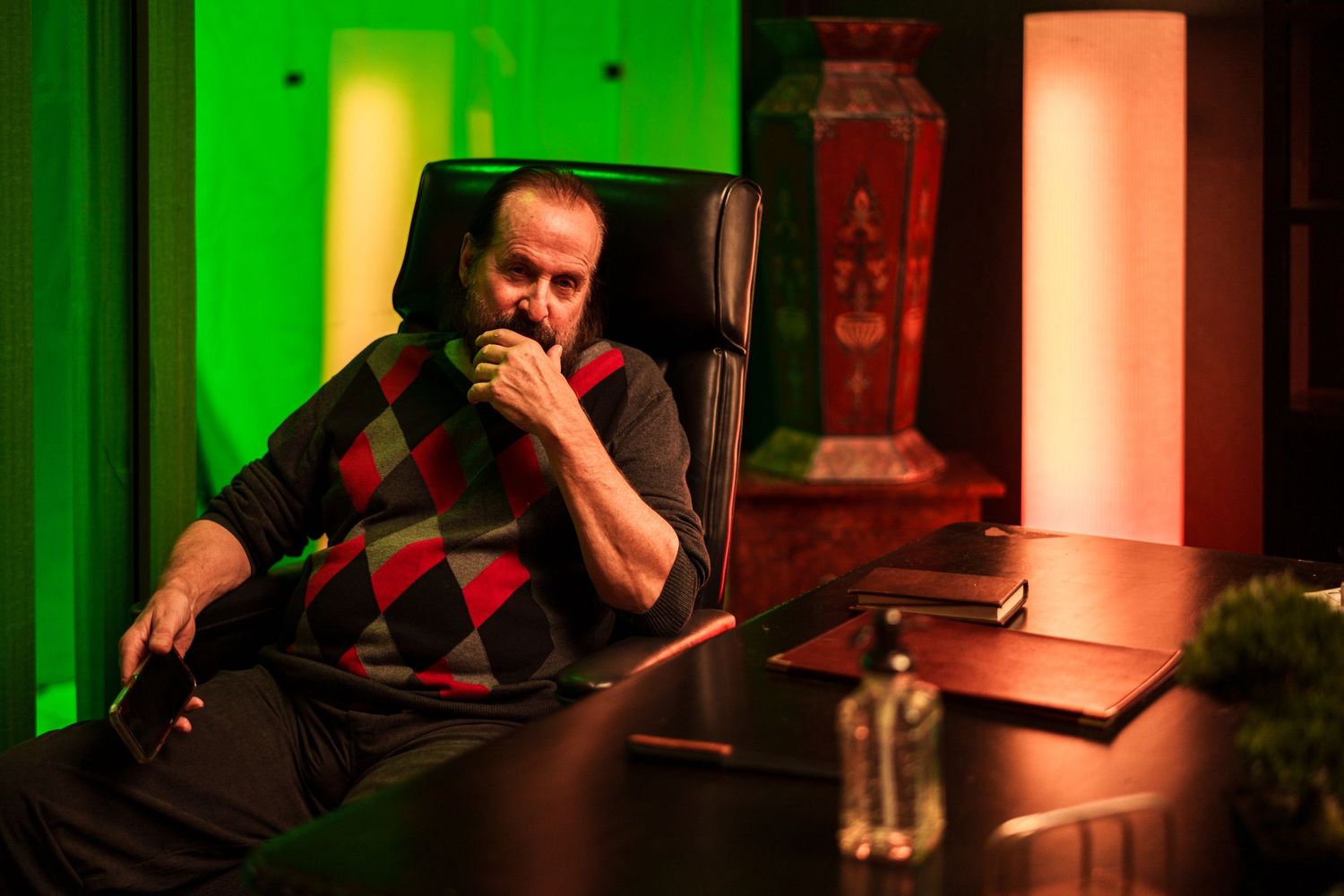 Portrait of Actor Peter Stormare, photographed by Celebrity Photographer Lindy Lin on the set of the Off the Grid movie