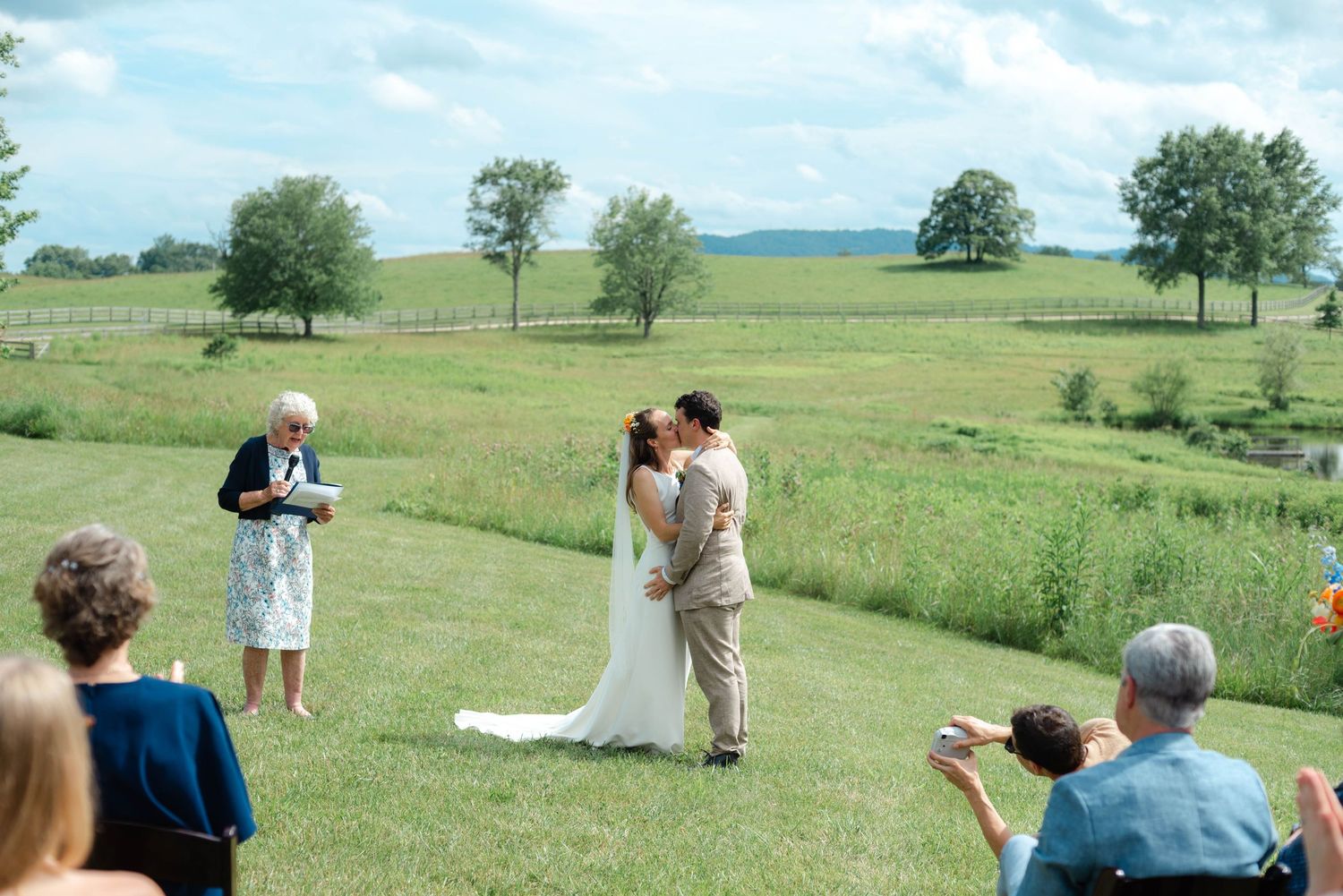 wedding ceremony Chancellors Rock Farm