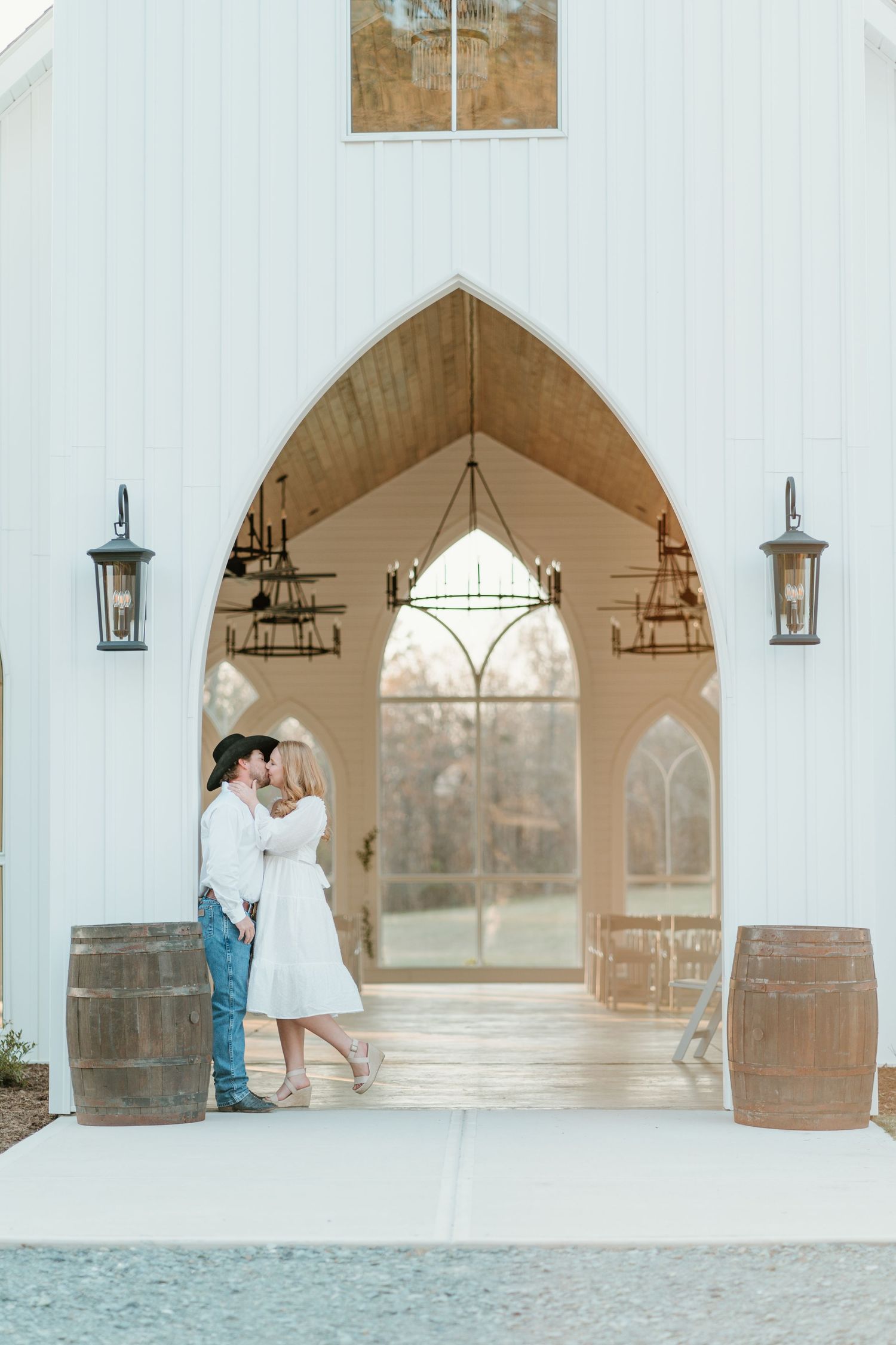 Couple at Daniels Ridge in Sanford NC for engagement session near Fayetteville NC