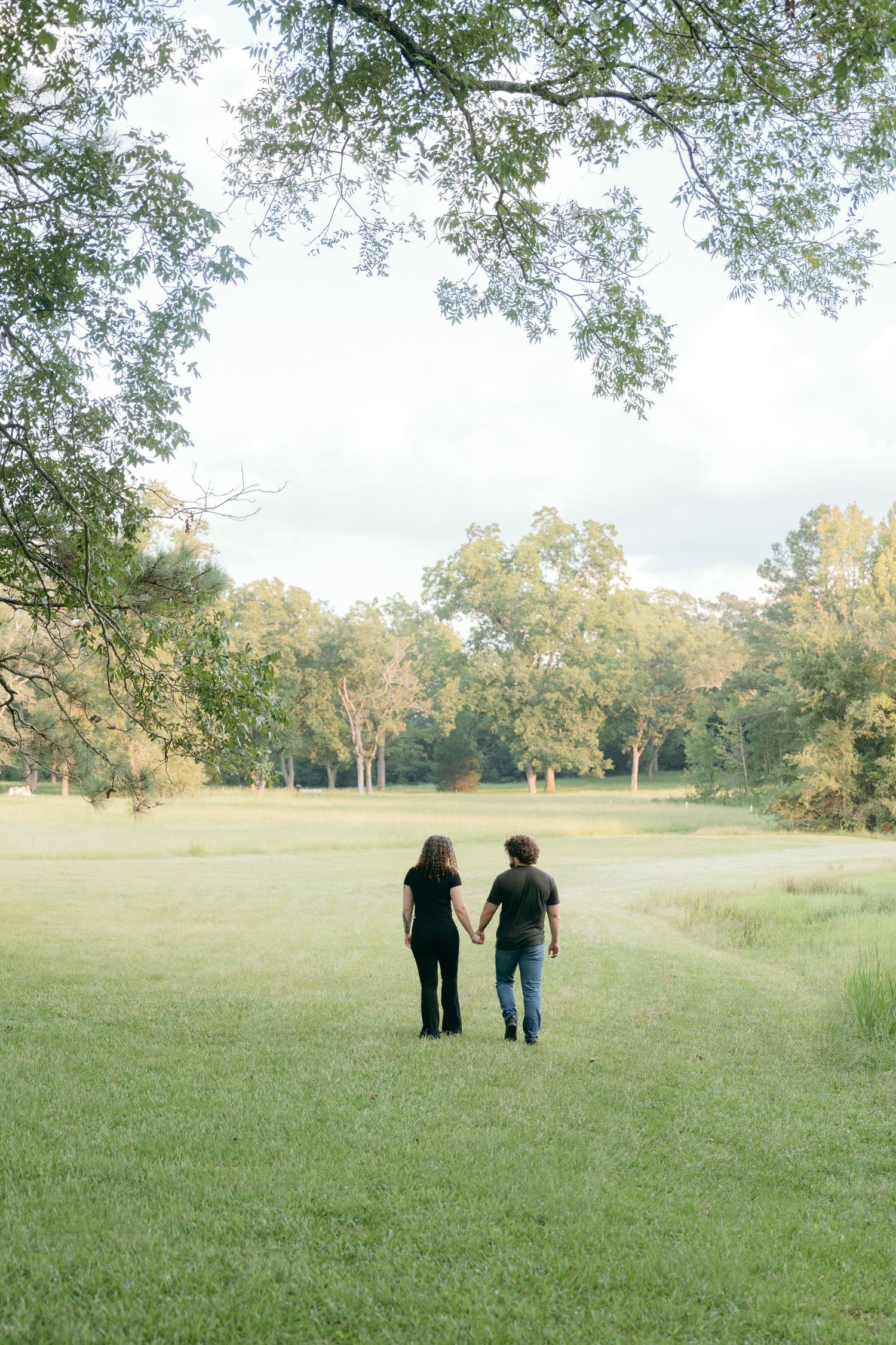 Couple at Philips Memorial Park for engagement session near Fayetteville NC