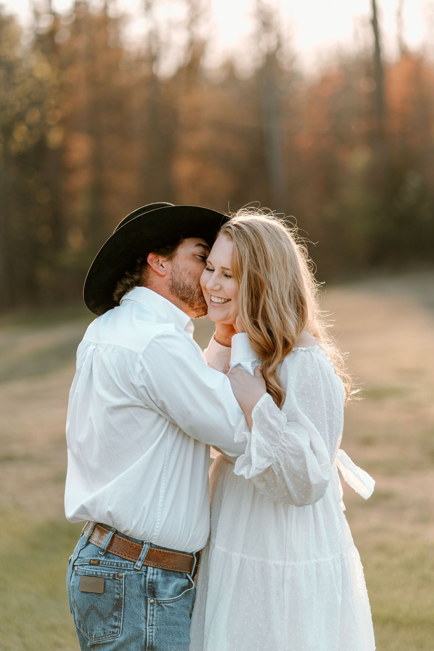 Couple at Daniels Ridge in Sanford NC for engagement session near Fayetteville NC