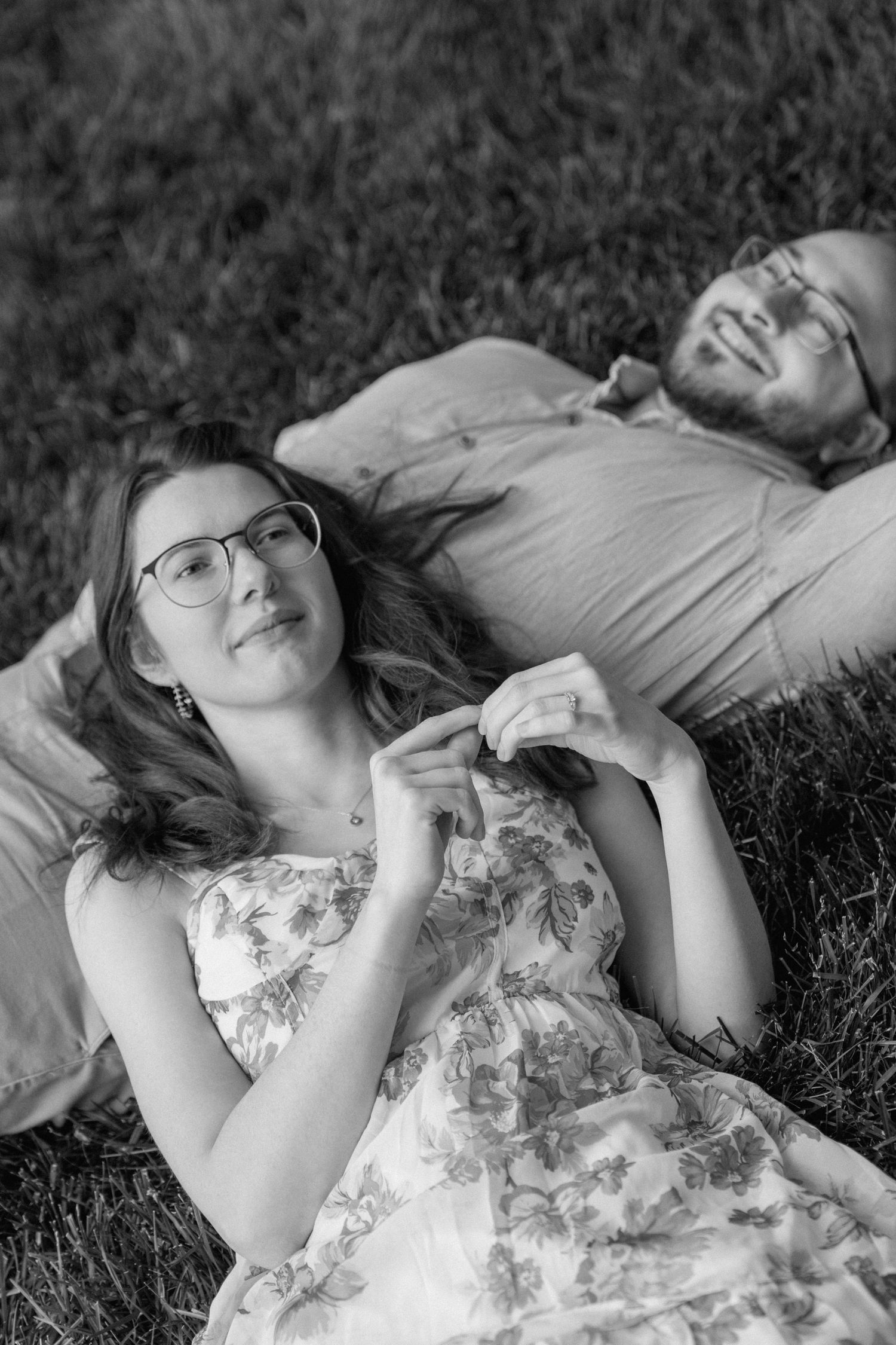 Couple at WRAL Azalea Gardens for engagement photoshoot near Fayetteville, NC