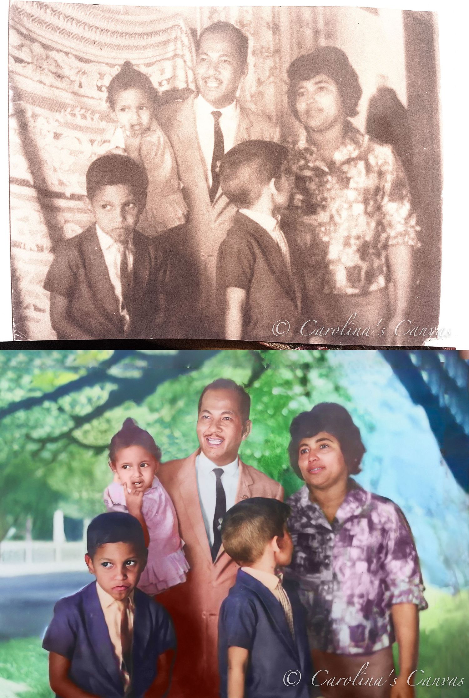 Vintage black and white photographs arranged in a horizontal collage showing young people in casual social settings.