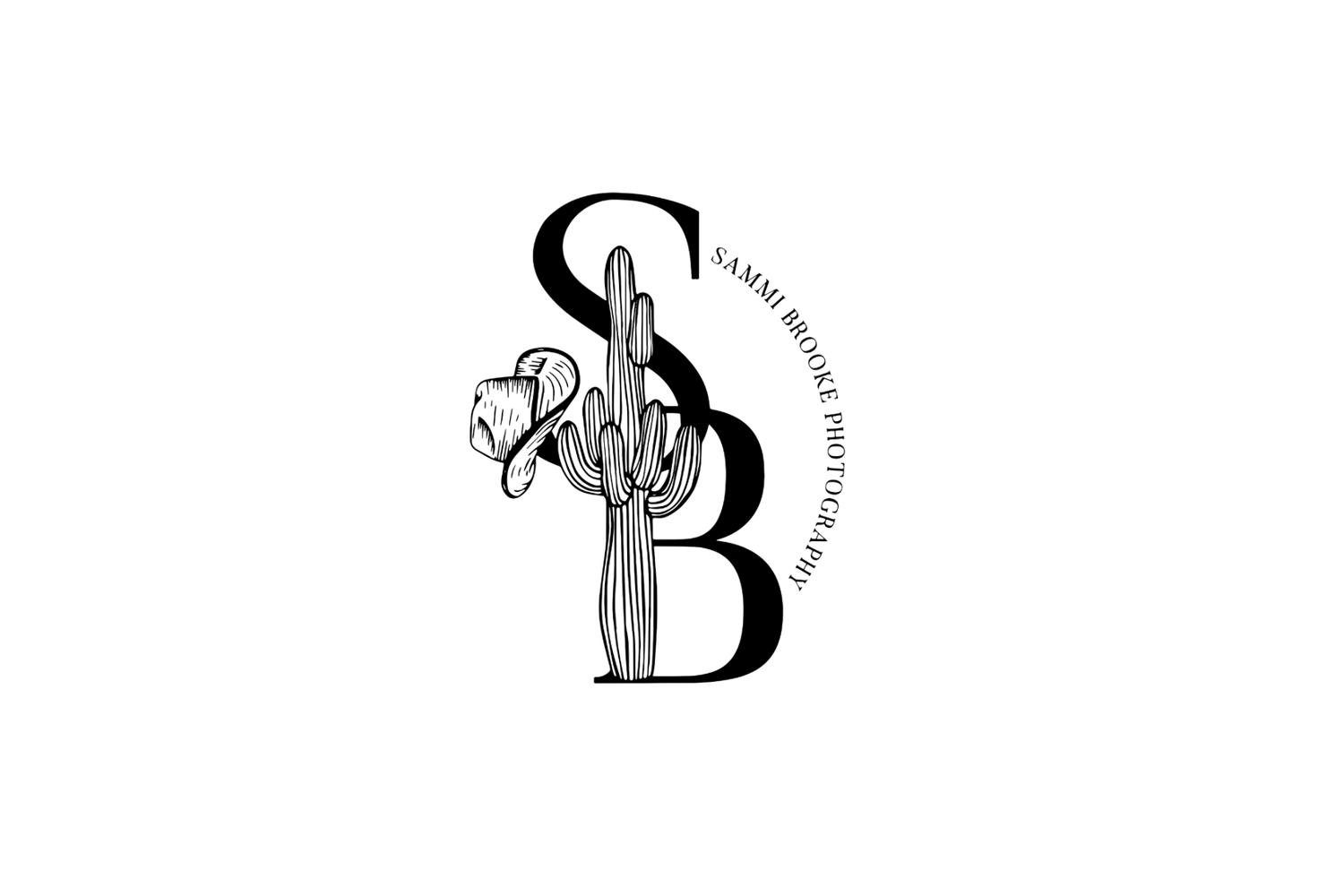 Black and white logo design featuring a stylized letter B with floral and decorative elements.