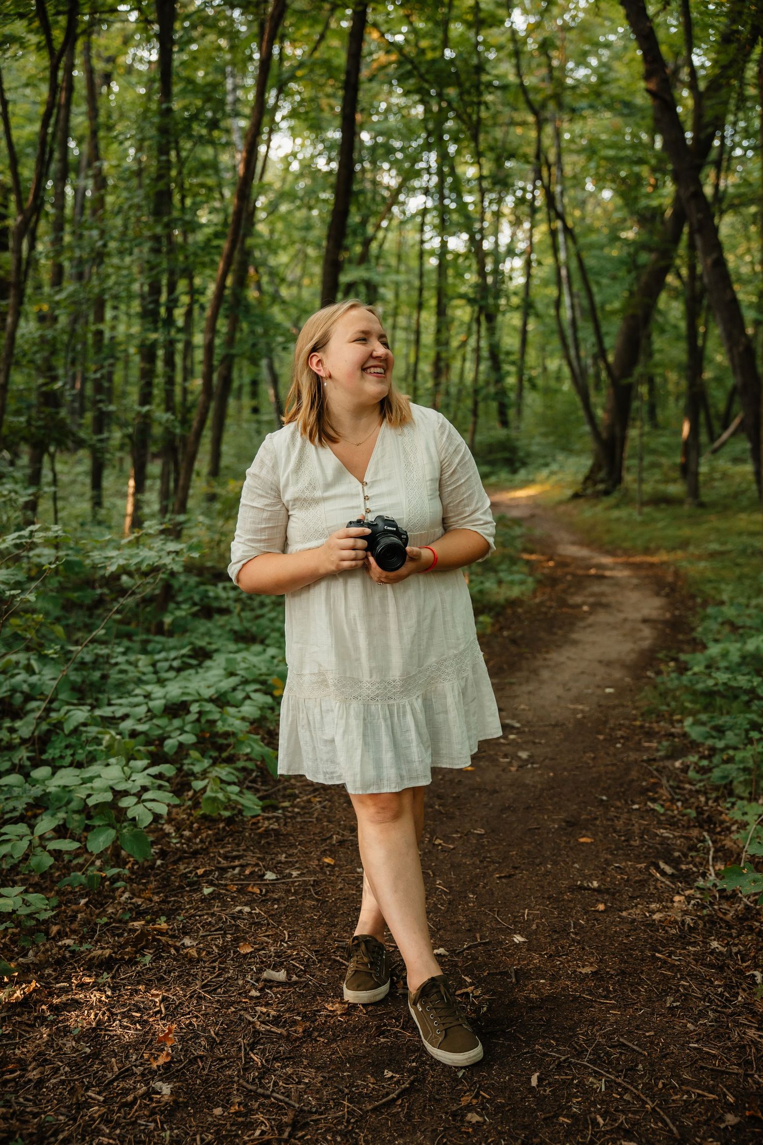Northern MN photographer Adair Case enjoying the lovely scenery at Lake Bemidji State Park.
