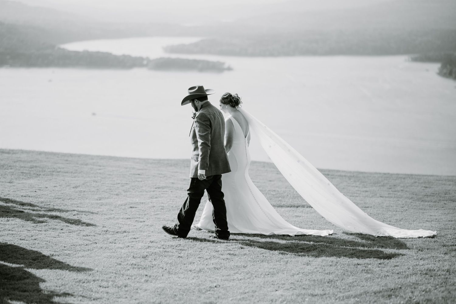 Intimate Wedding Ceremony at the Barn at Greers Ferry Wedding Venue Near a Lake in Arkansas