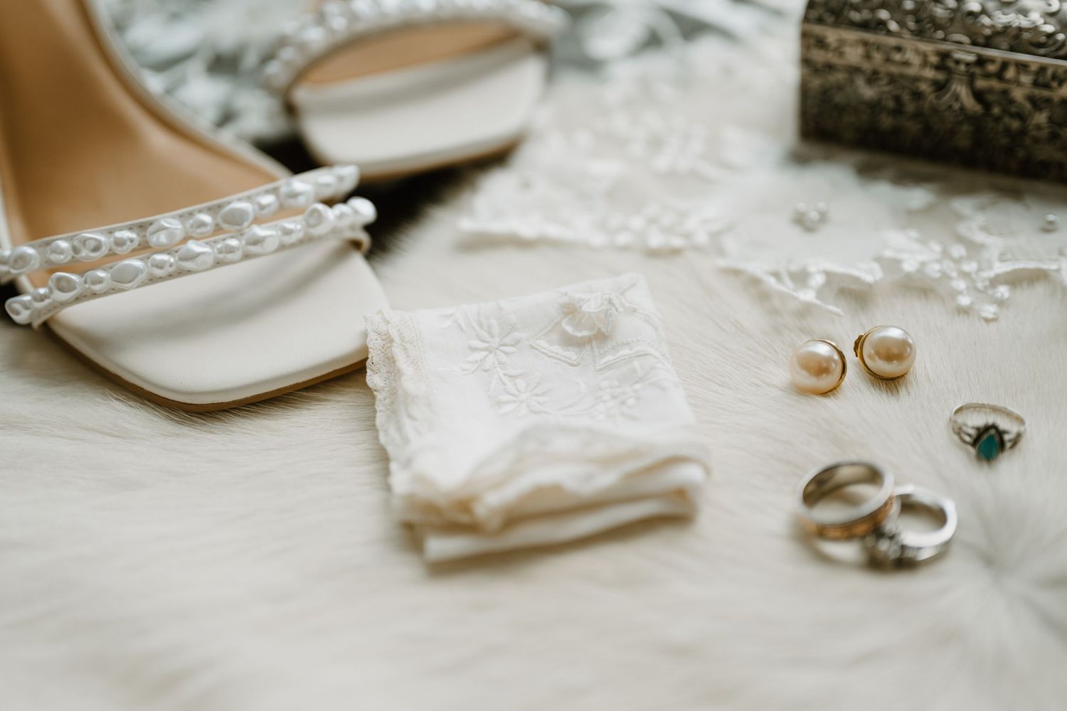 Western Wedding Bridal Details at a Intimate Wedding in Arkansas