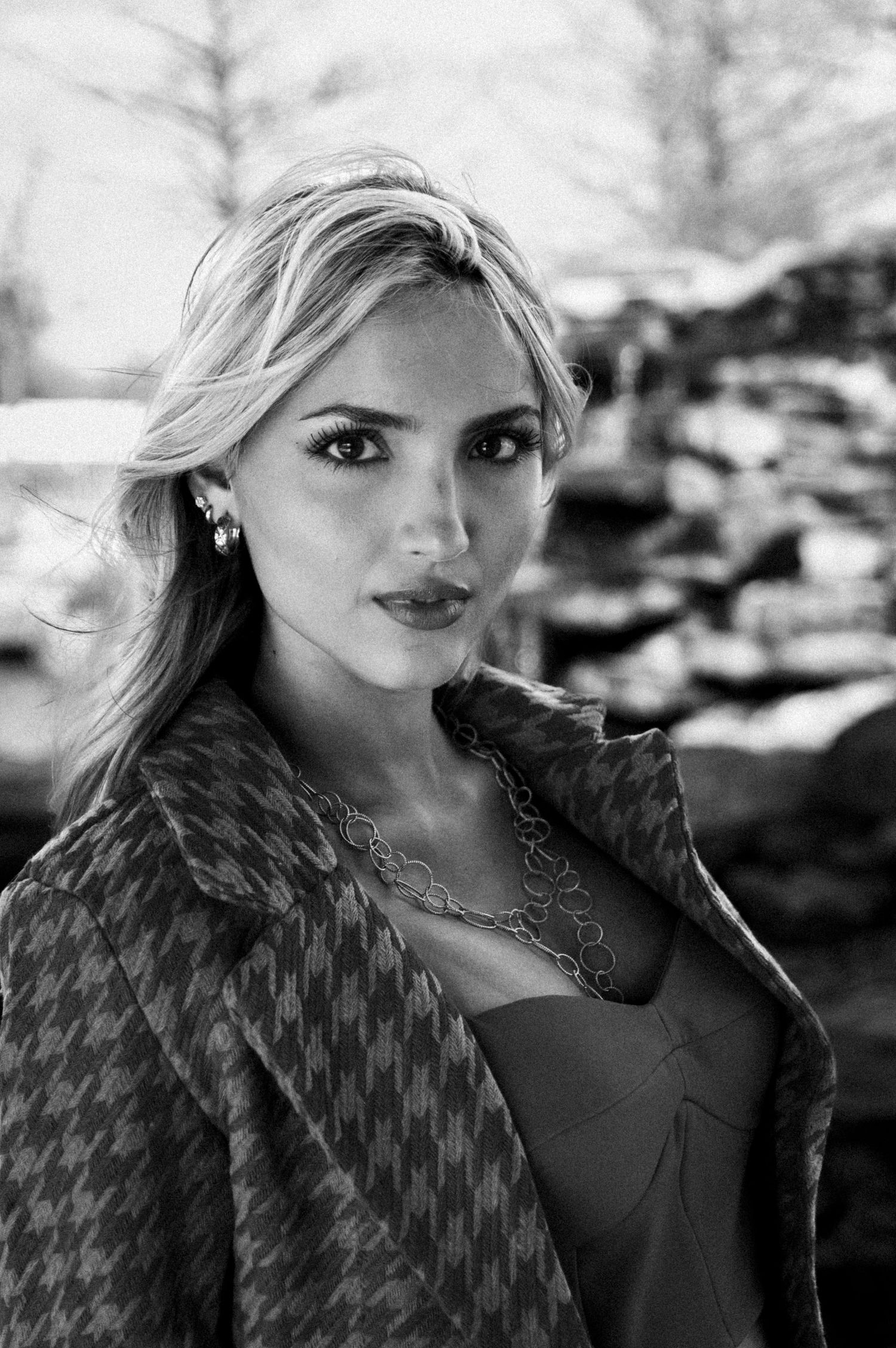 Black & White Fashion portrait shoot with female model and former Miss Teen Texas Bella Harvey in College Station, Texas