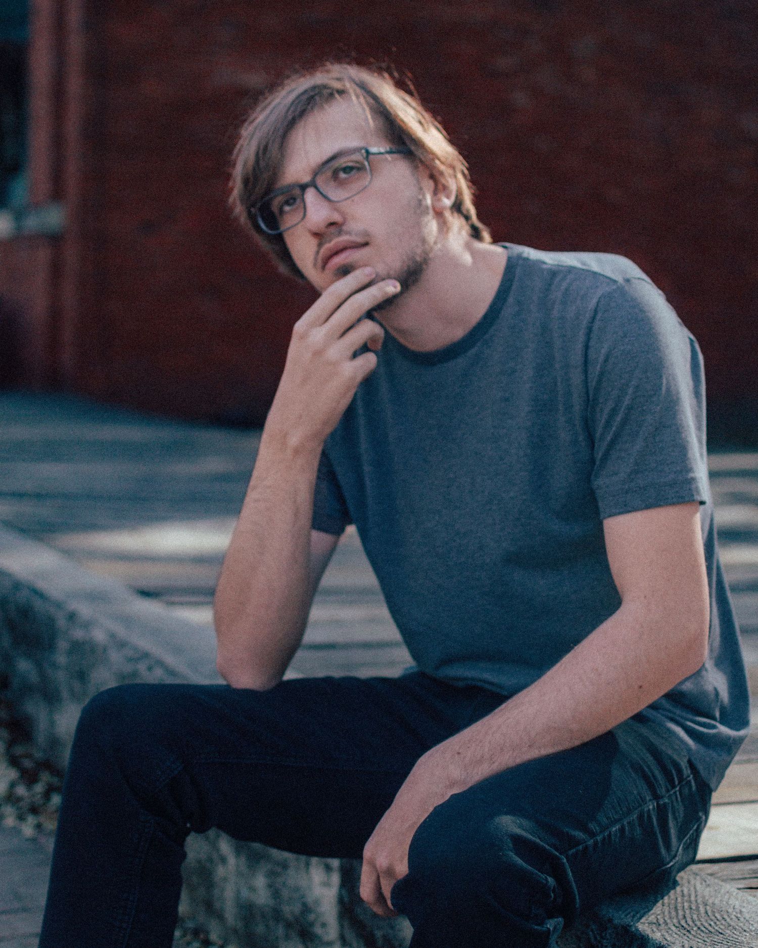 Fashion portrait shoot with male model Mason in downtown Dallas, Texas