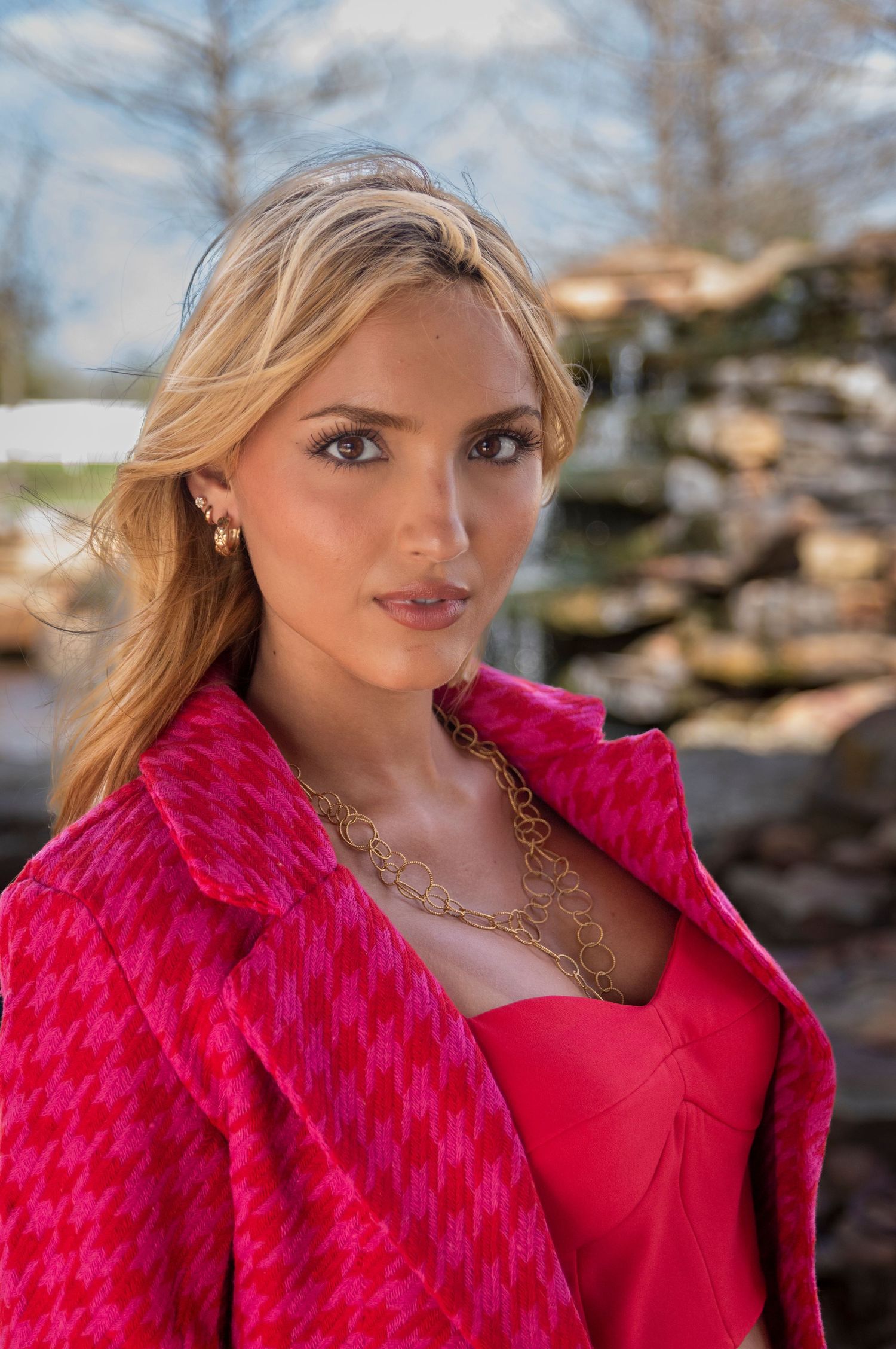 Fashion portrait shoot with female model and former Miss Teen Texas Bella Harvey in College Station, Texas