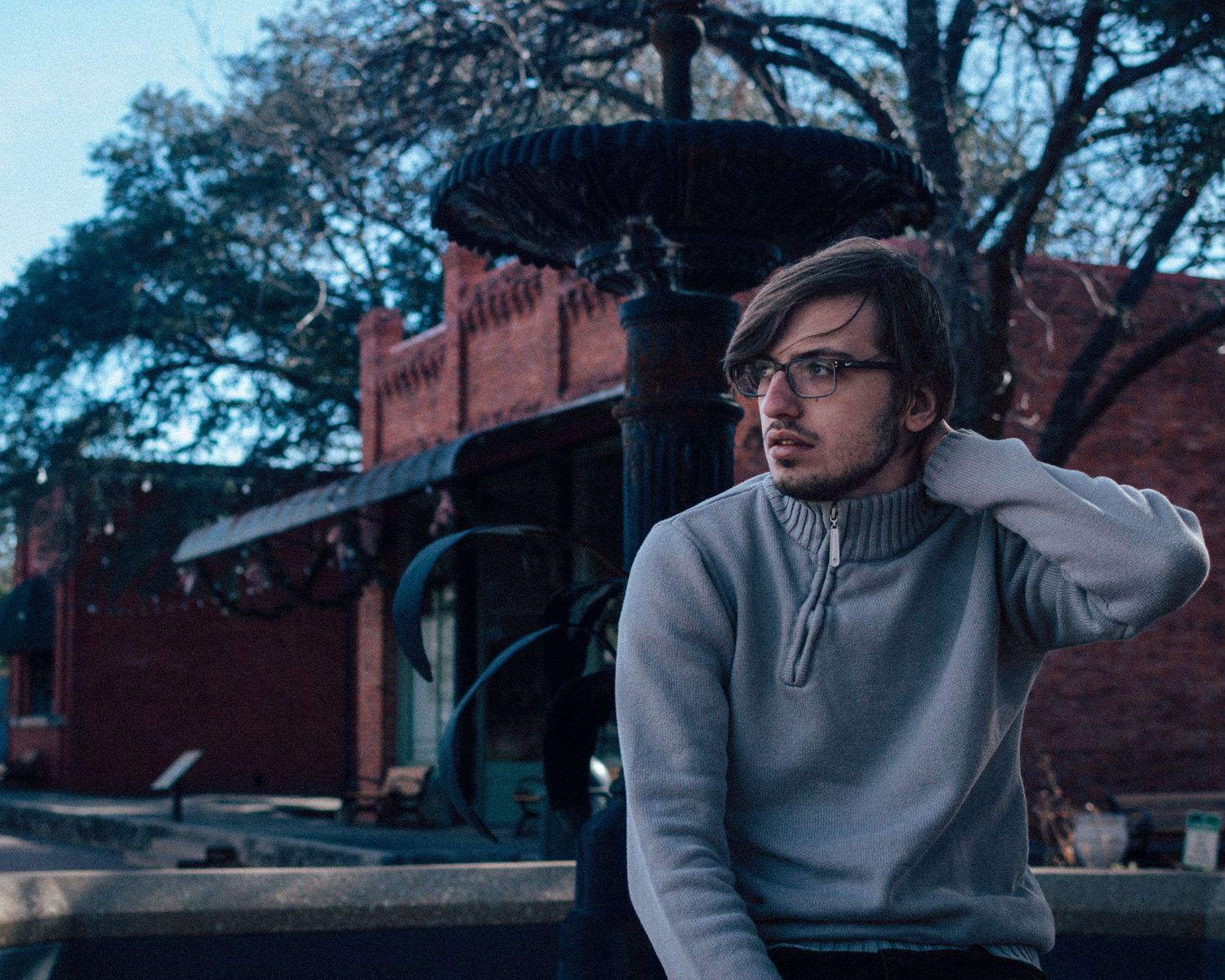 Fashion portrait shoot with male model Mason in downtown Dallas, Texas
