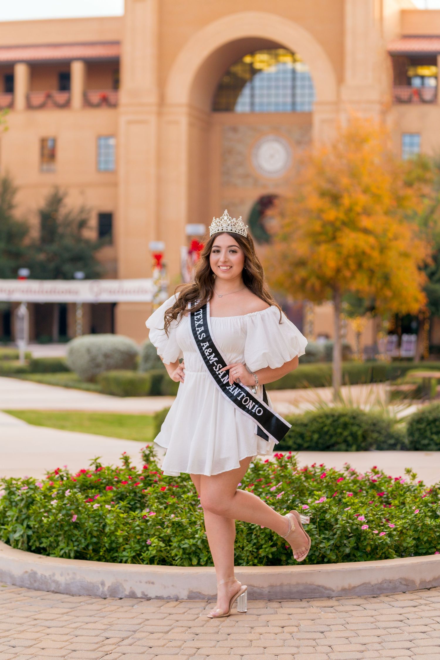 Texas A&M queen posing for a picture
